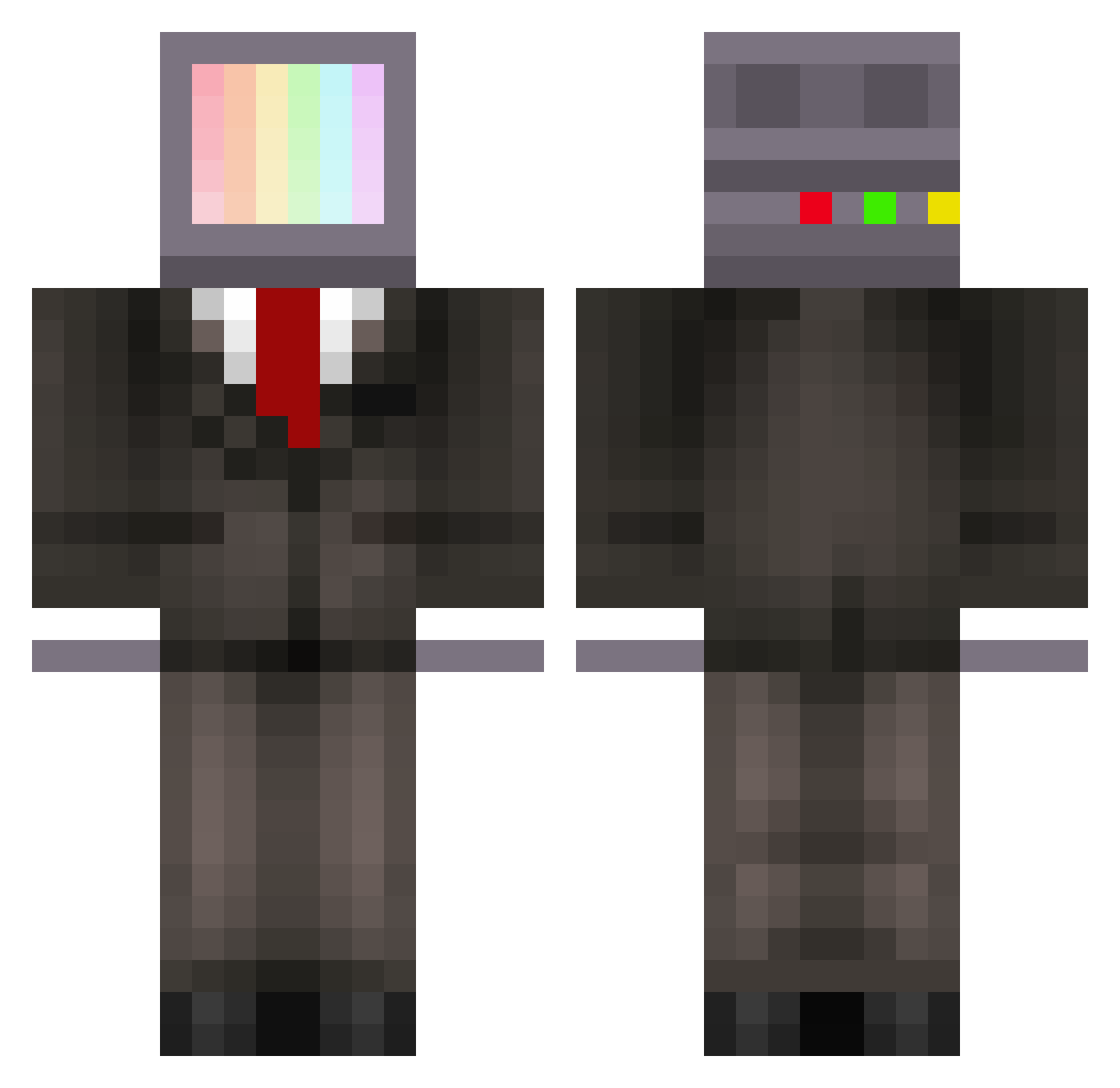 Neptunex_ Minecraft skin, front and back view