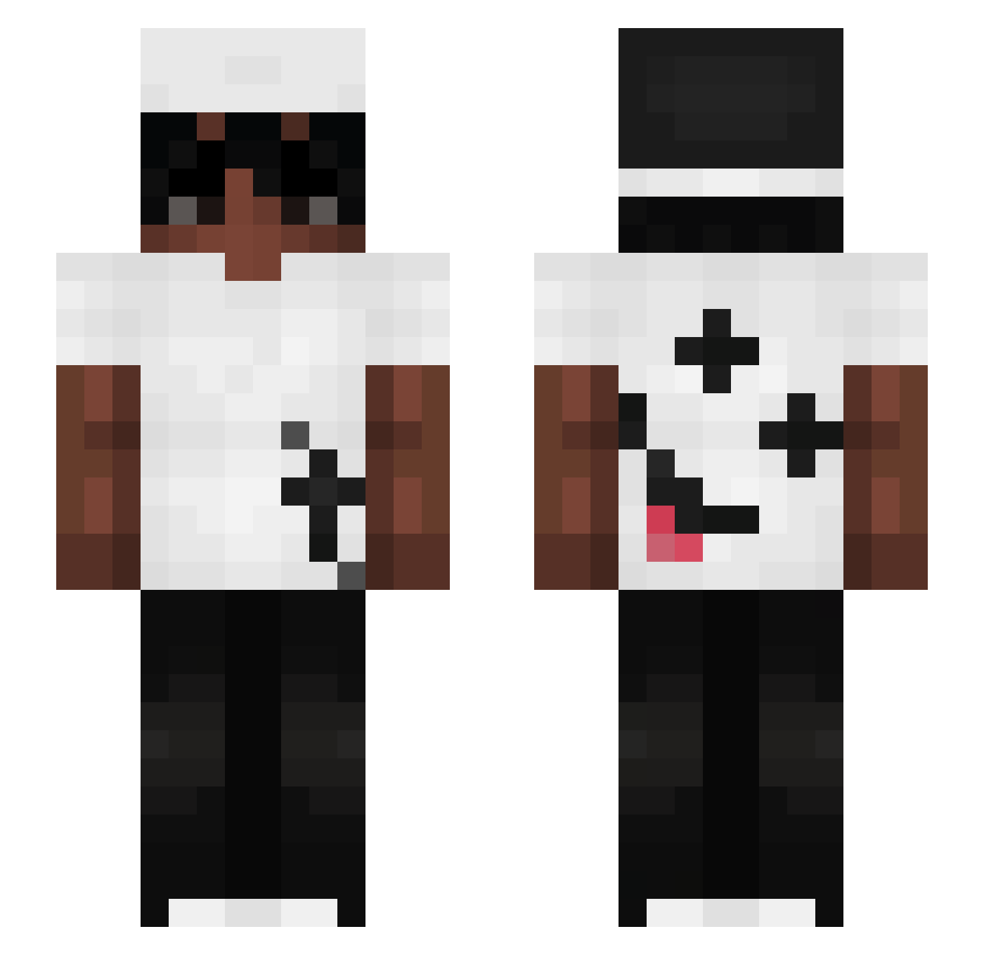 Choz4n Minecraft skin, front and back view