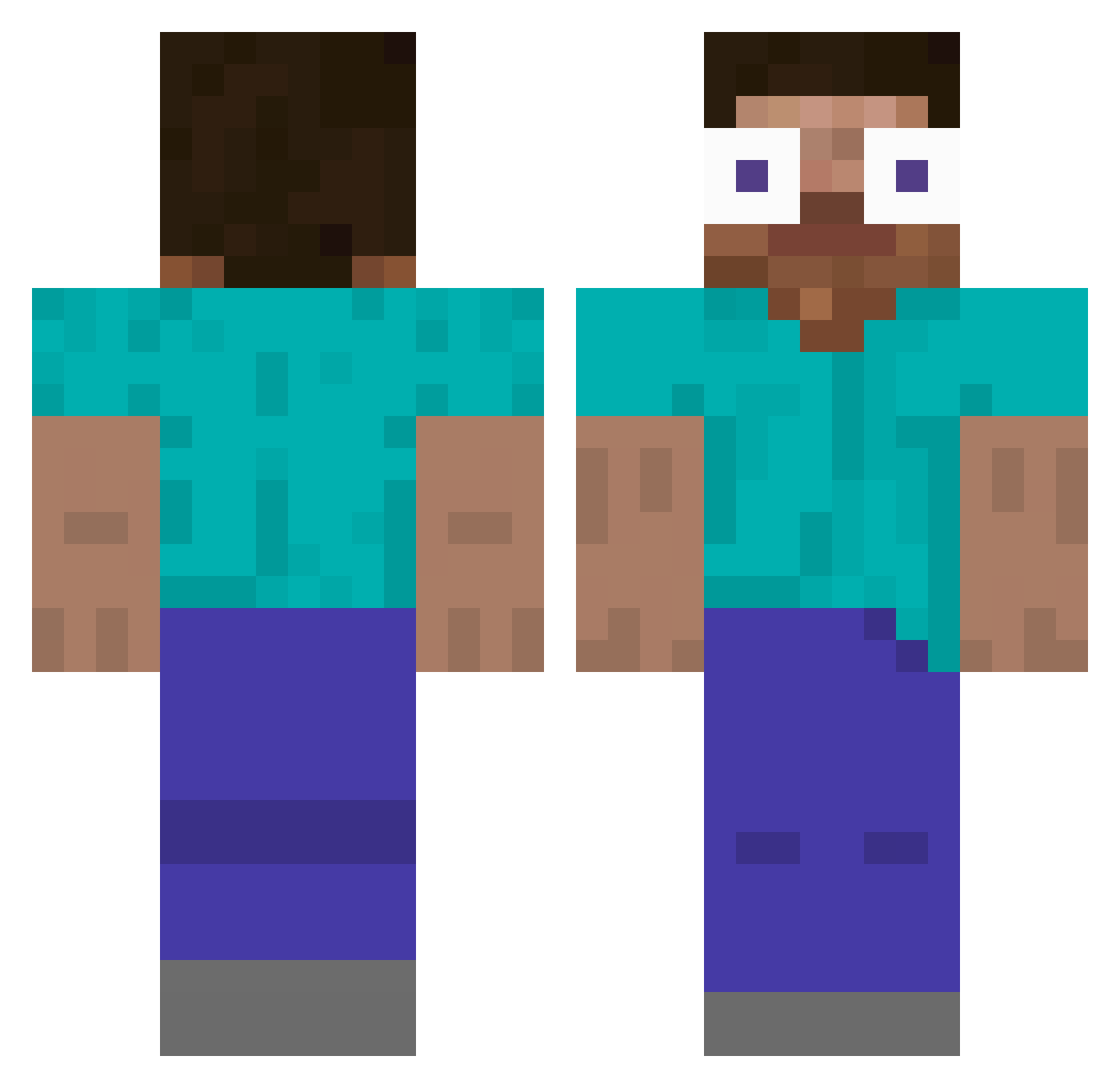 lord_hallo Minecraft skin, front and back view
