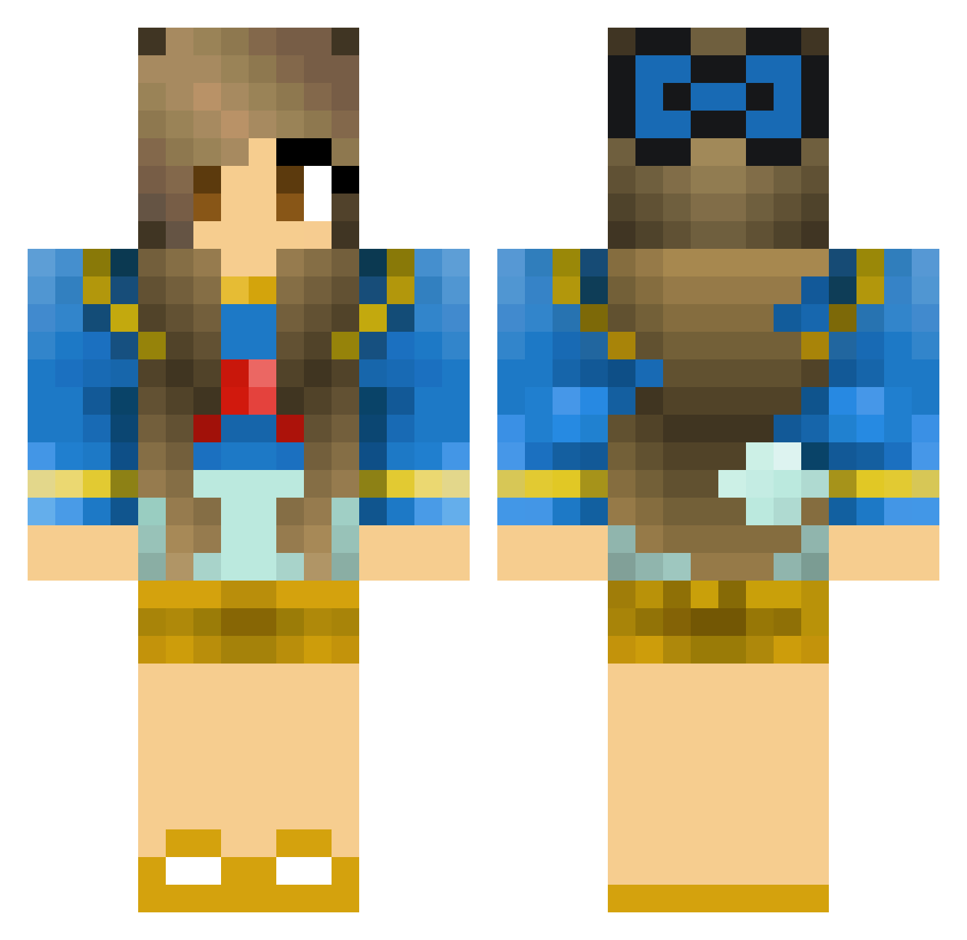 copycats Minecraft skin, front and back view