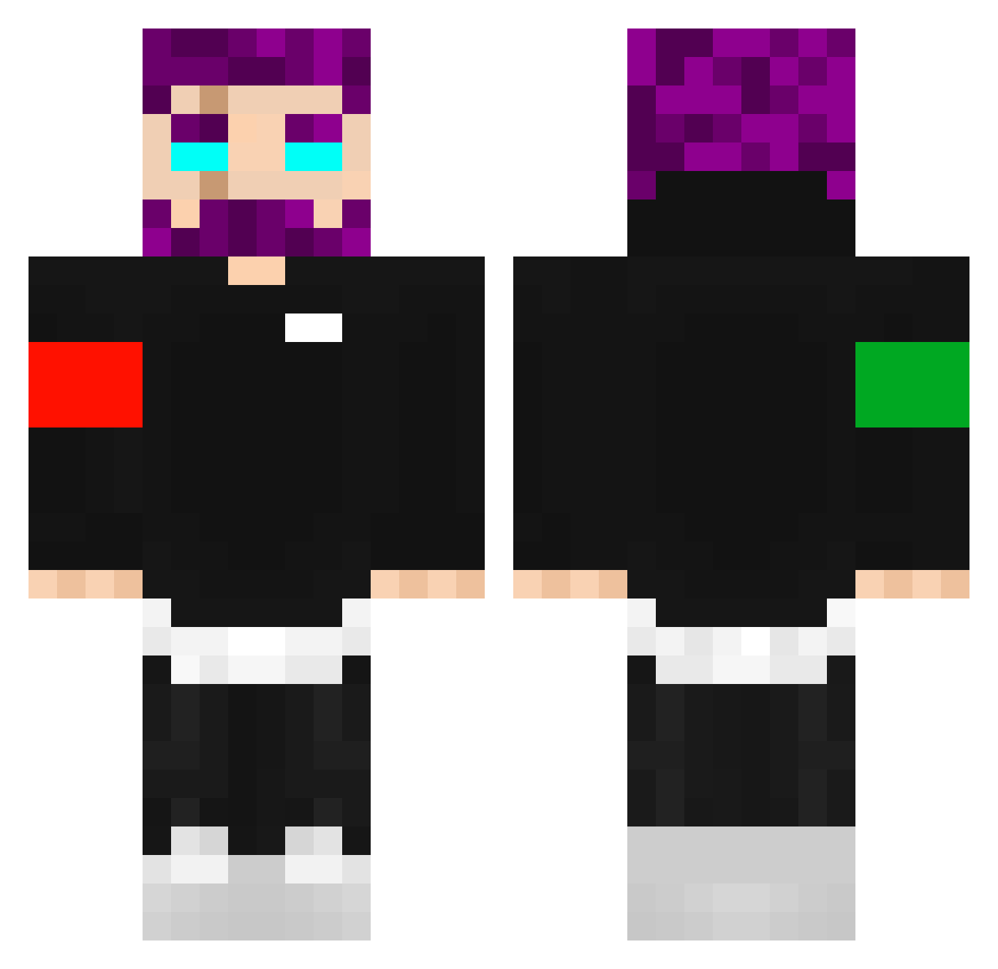 SrKato_0 Minecraft skin, front and back view