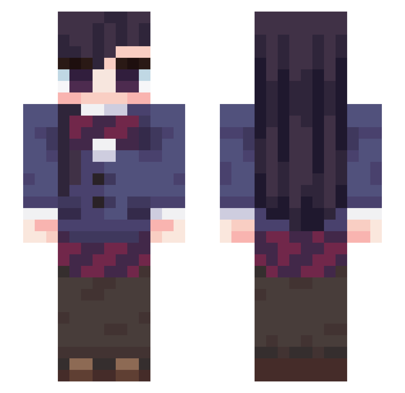 Poizen_ Minecraft skin, front and back view