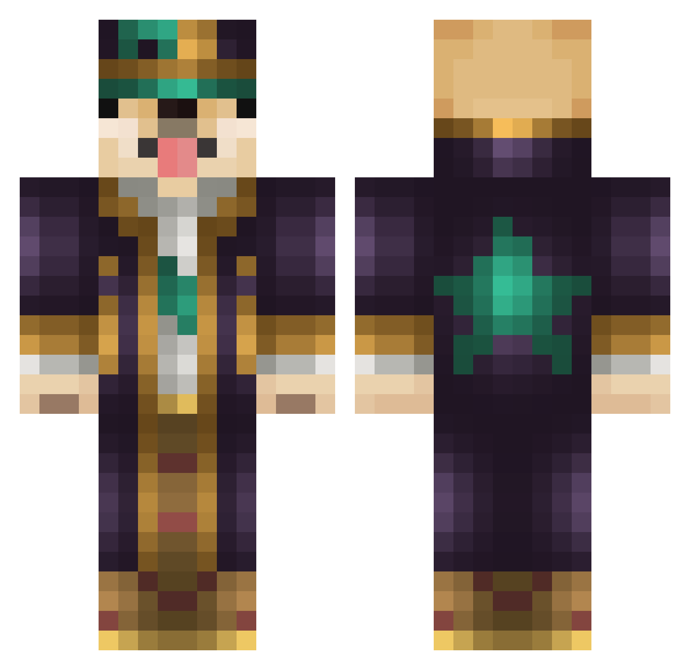 Arcangel_010 Minecraft skin, front and back view