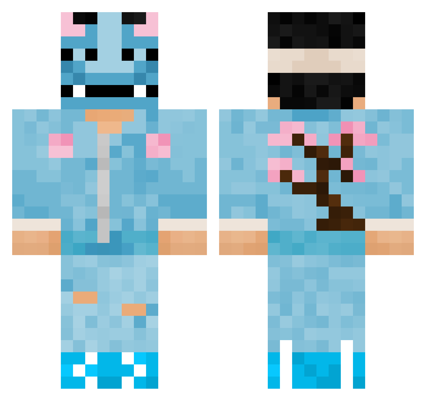Gradis_Nice Minecraft skin, front and back view