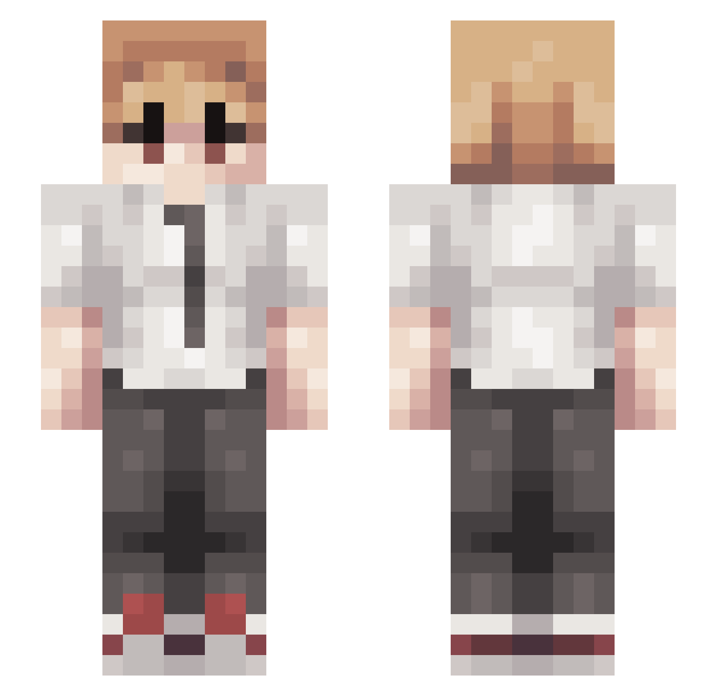 Chickend3mon334 Minecraft skin, front and back view