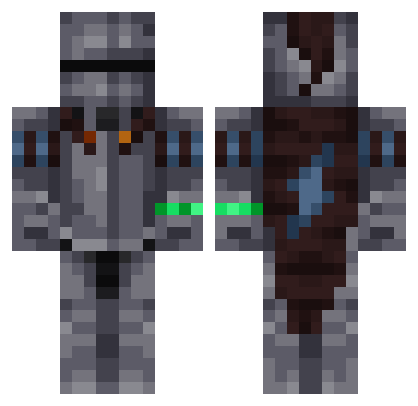 Zenyt_jk Minecraft skin, front and back view