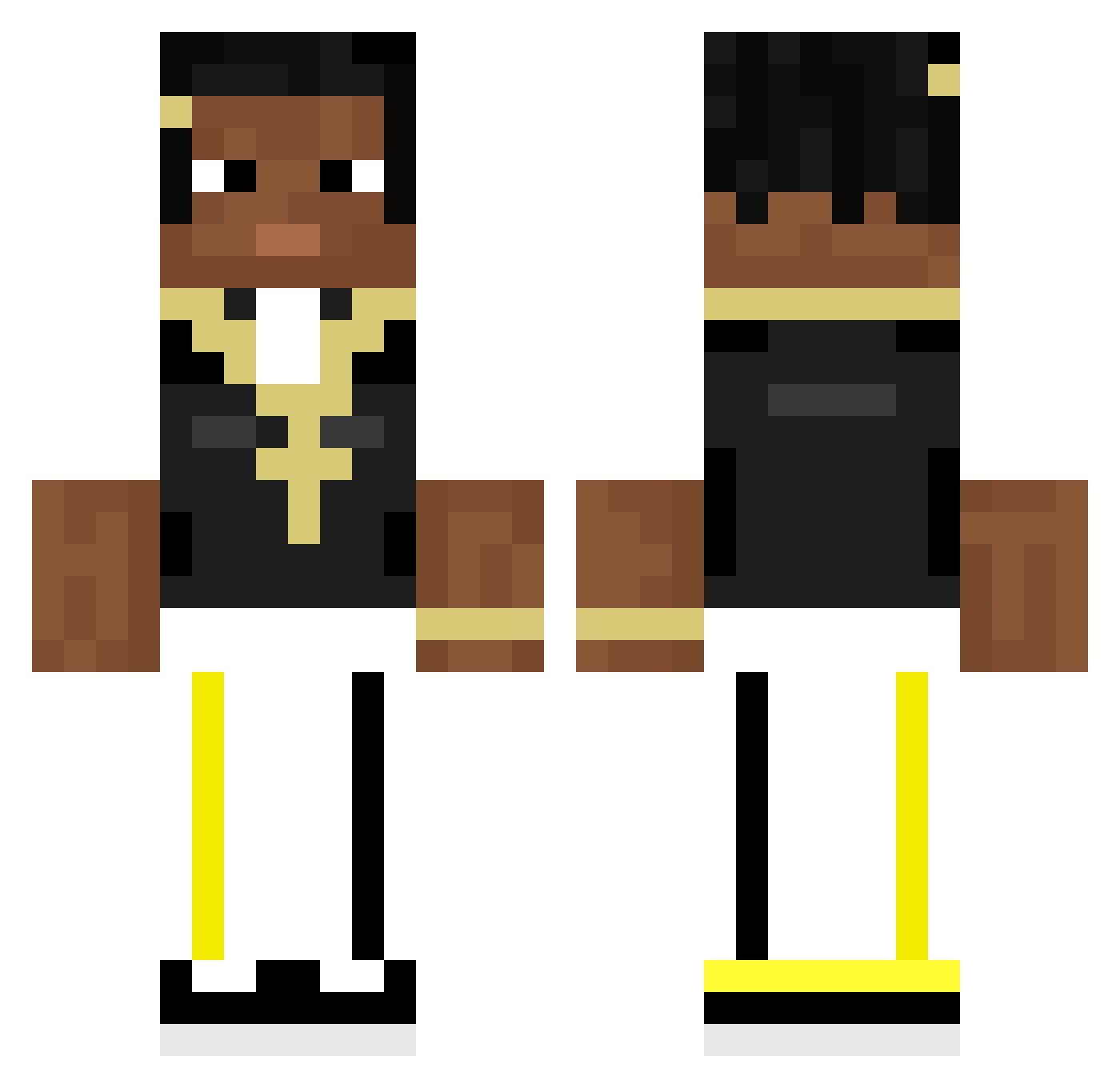 flops227 Minecraft skin, front and back view
