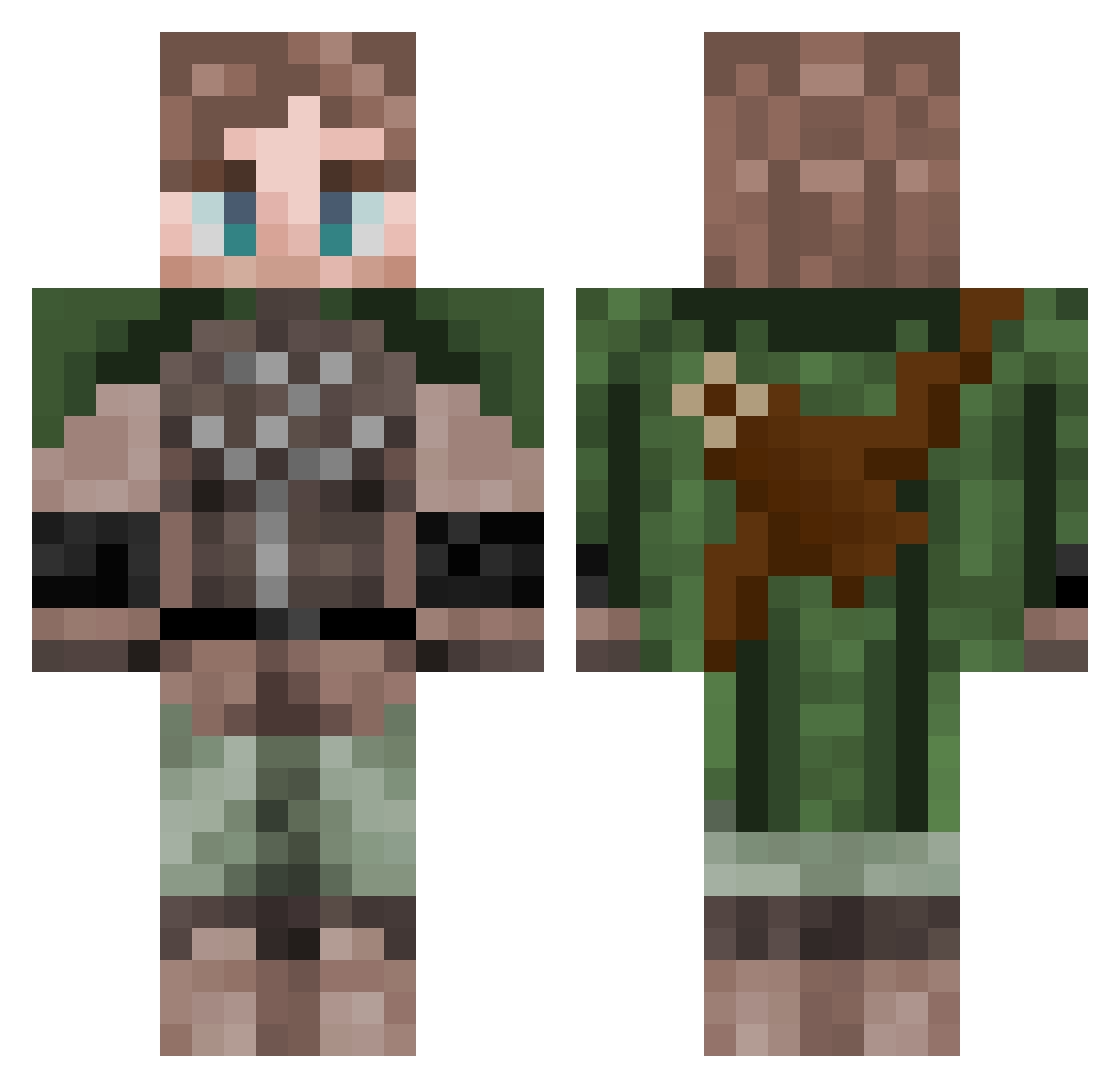 Guru_Boy Minecraft skin, front and back view