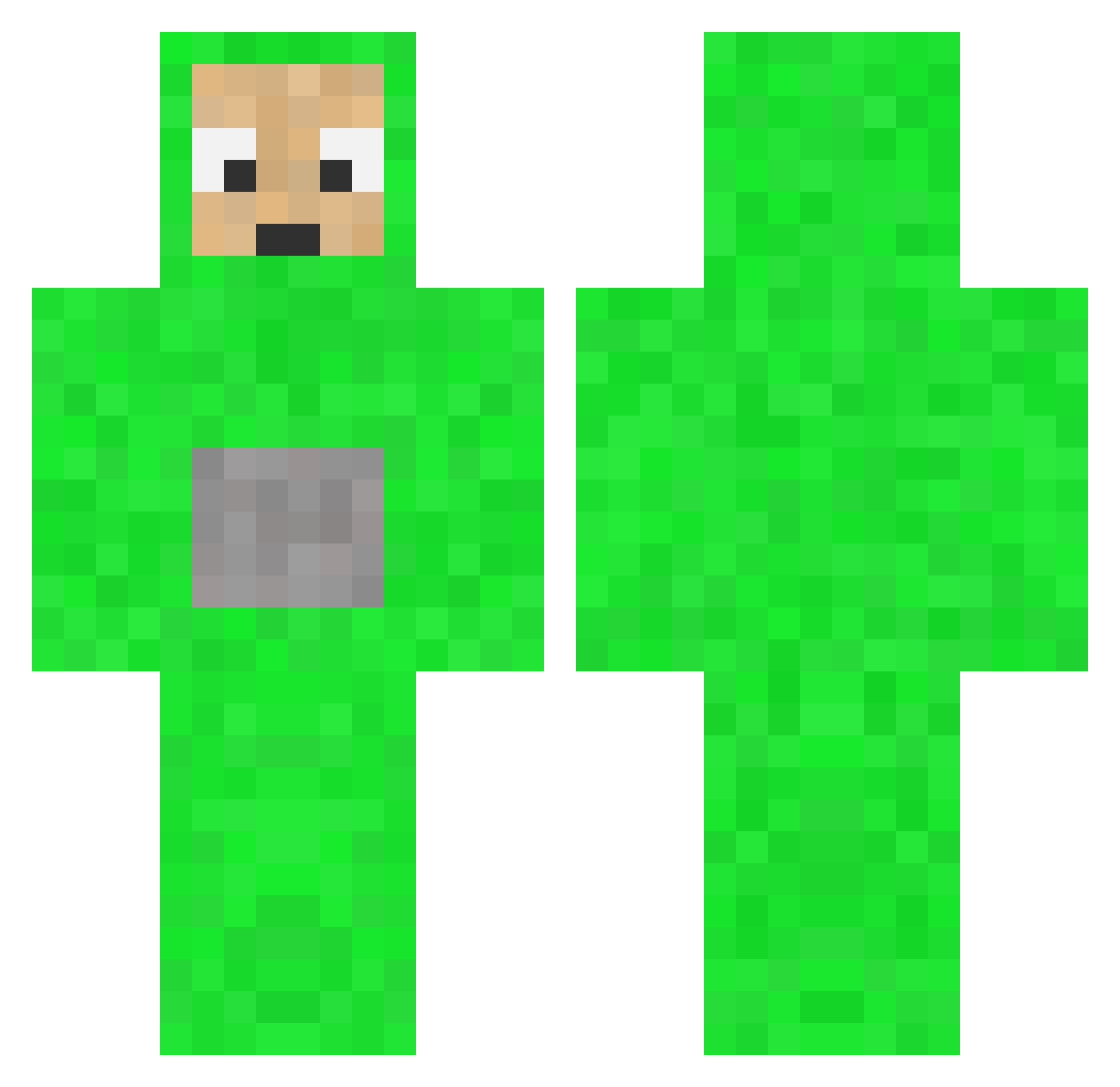 fizsBANNED Minecraft skin, front and back view