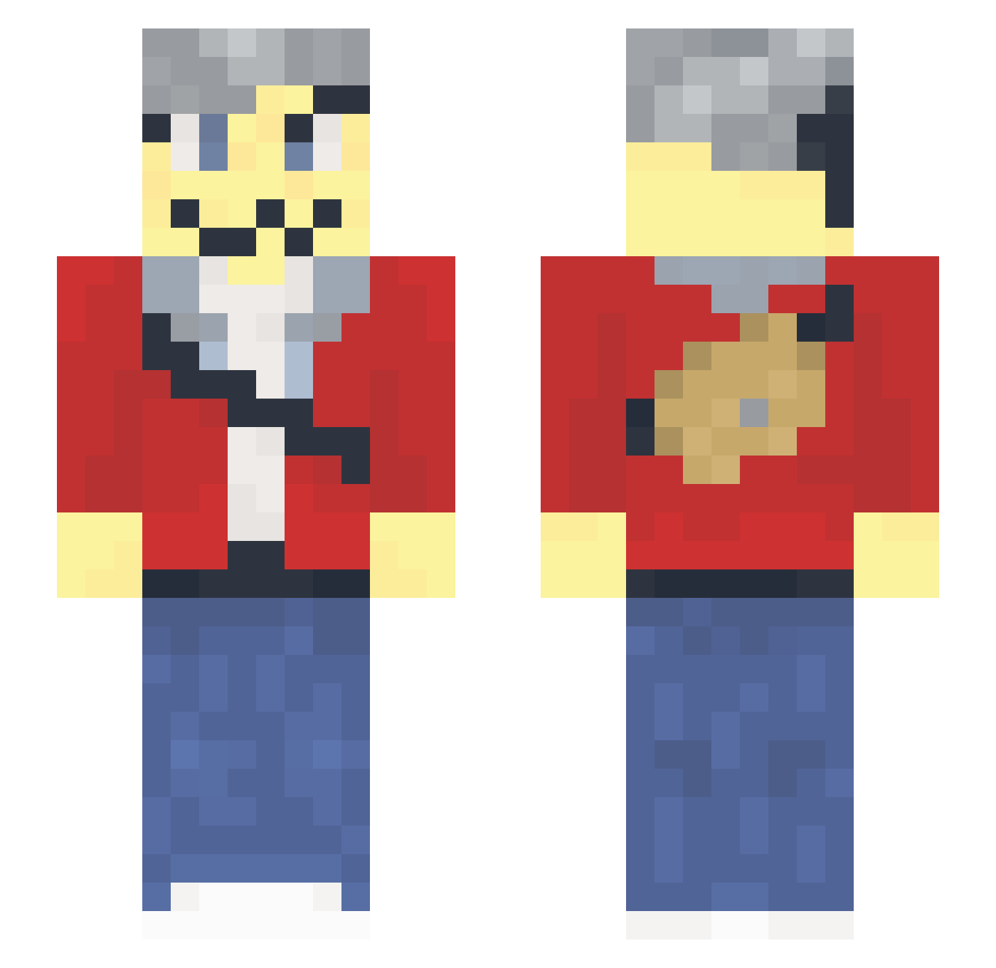Eontiger Minecraft skin, front and back view