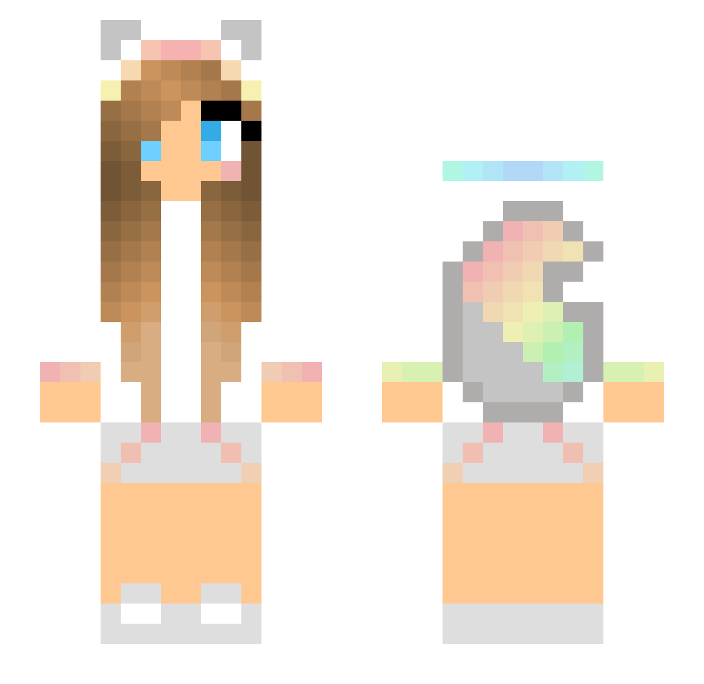 fzdy Minecraft skin, front and back view