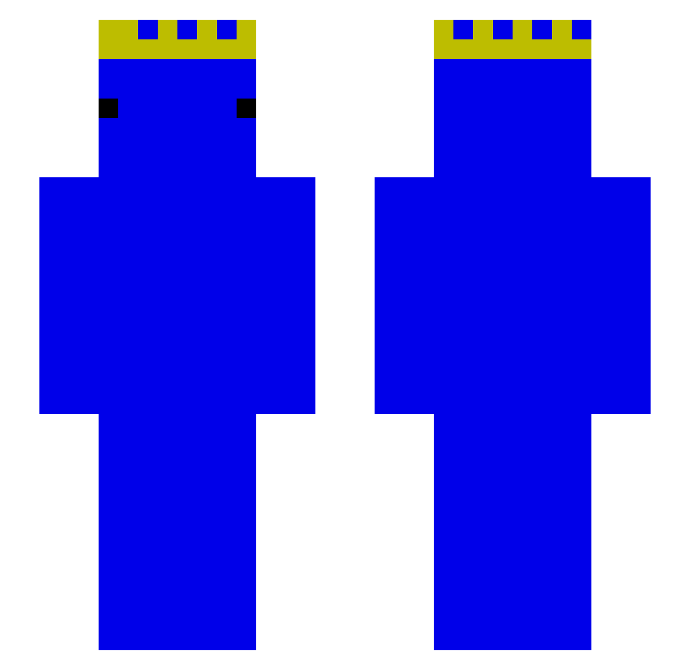strght_ Minecraft skin, front and back view