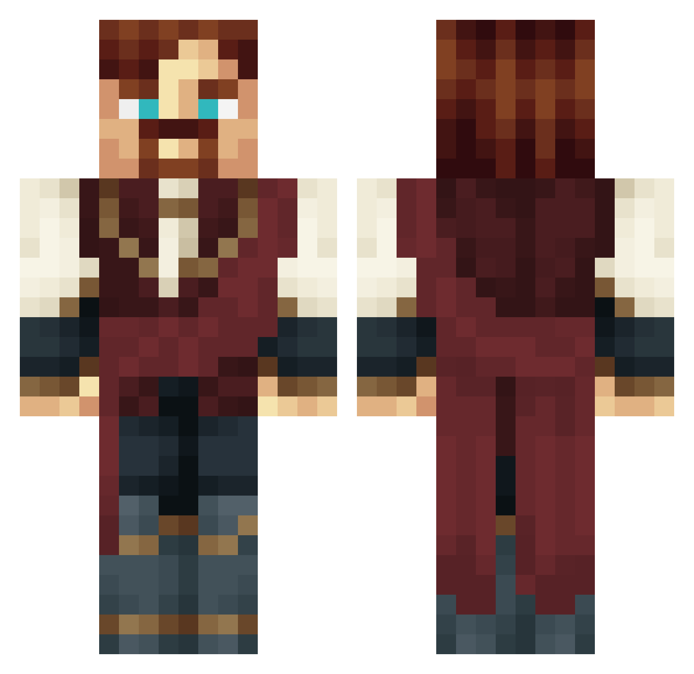 TimGamez Minecraft skin, front and back view
