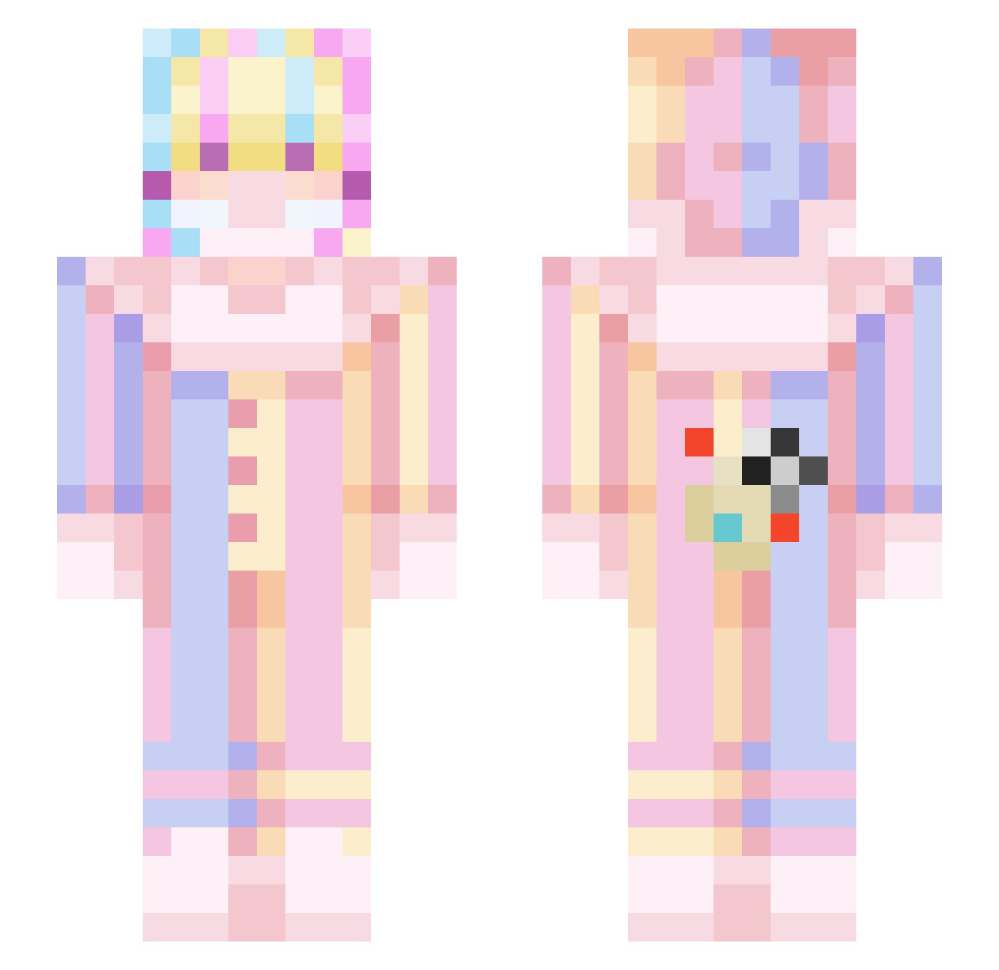 GummiBy73 Minecraft skin, front and back view