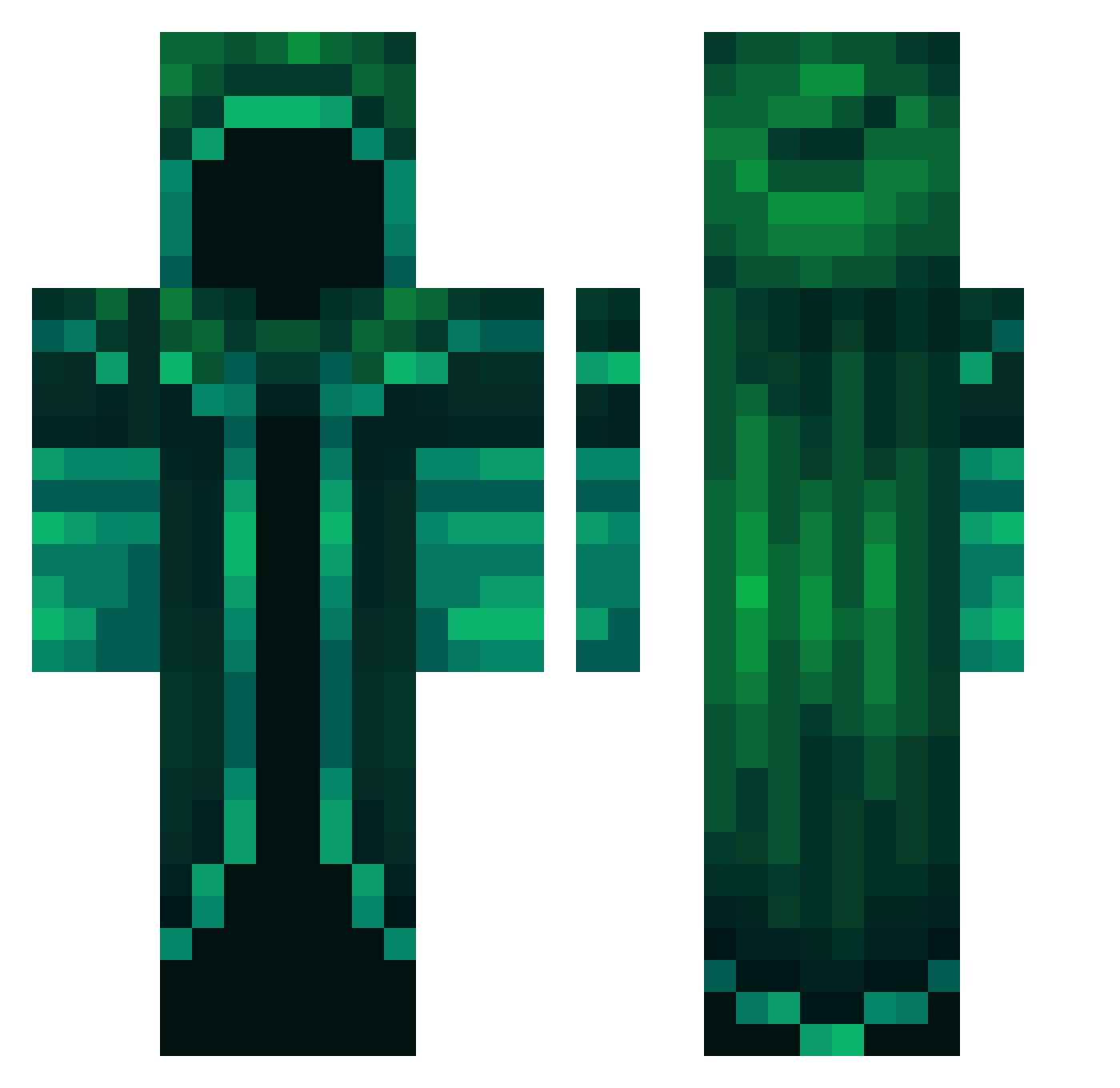 Samtaylo Minecraft skin, front and back view