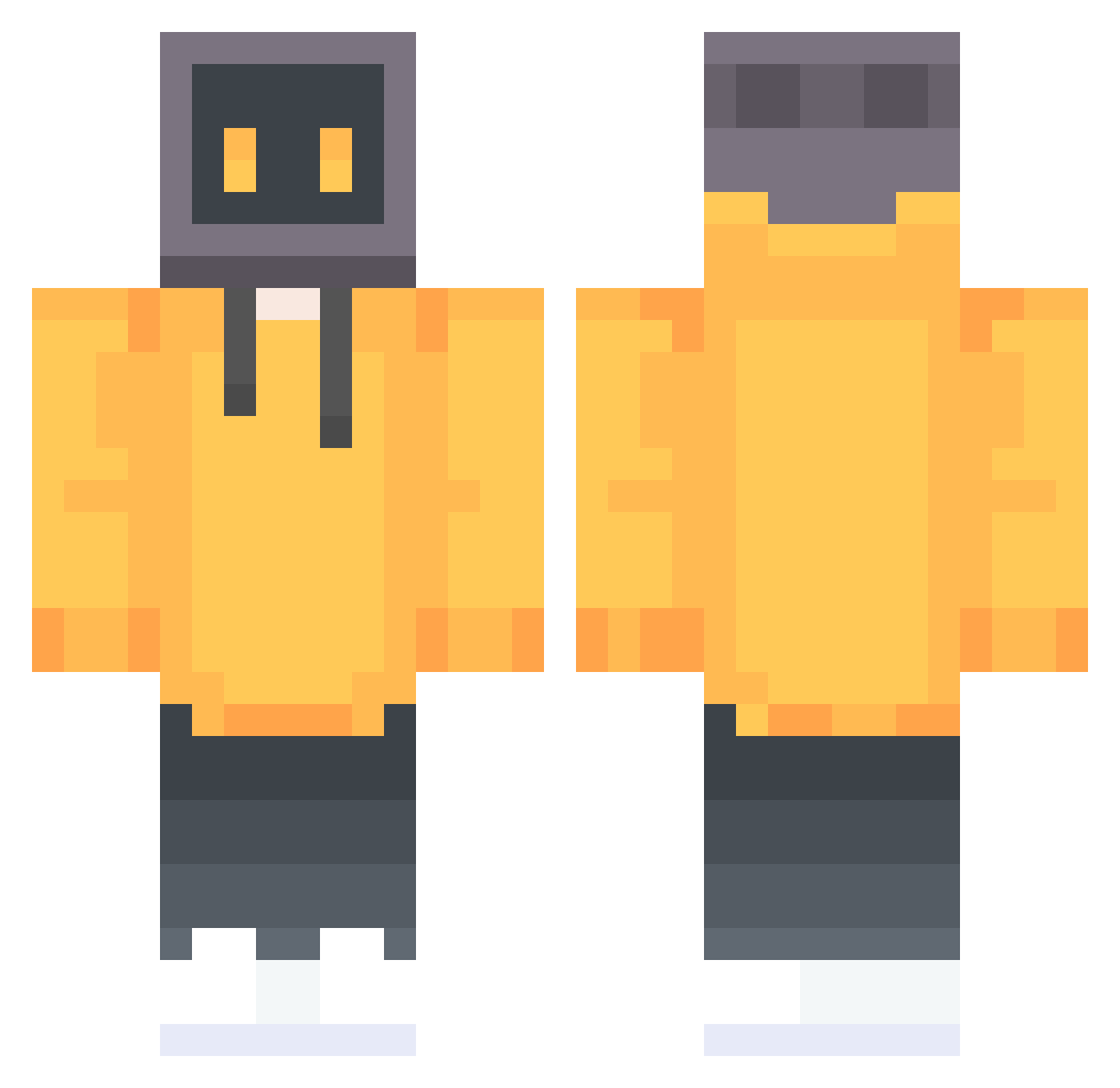 Tuskor_ Minecraft skin, front and back view
