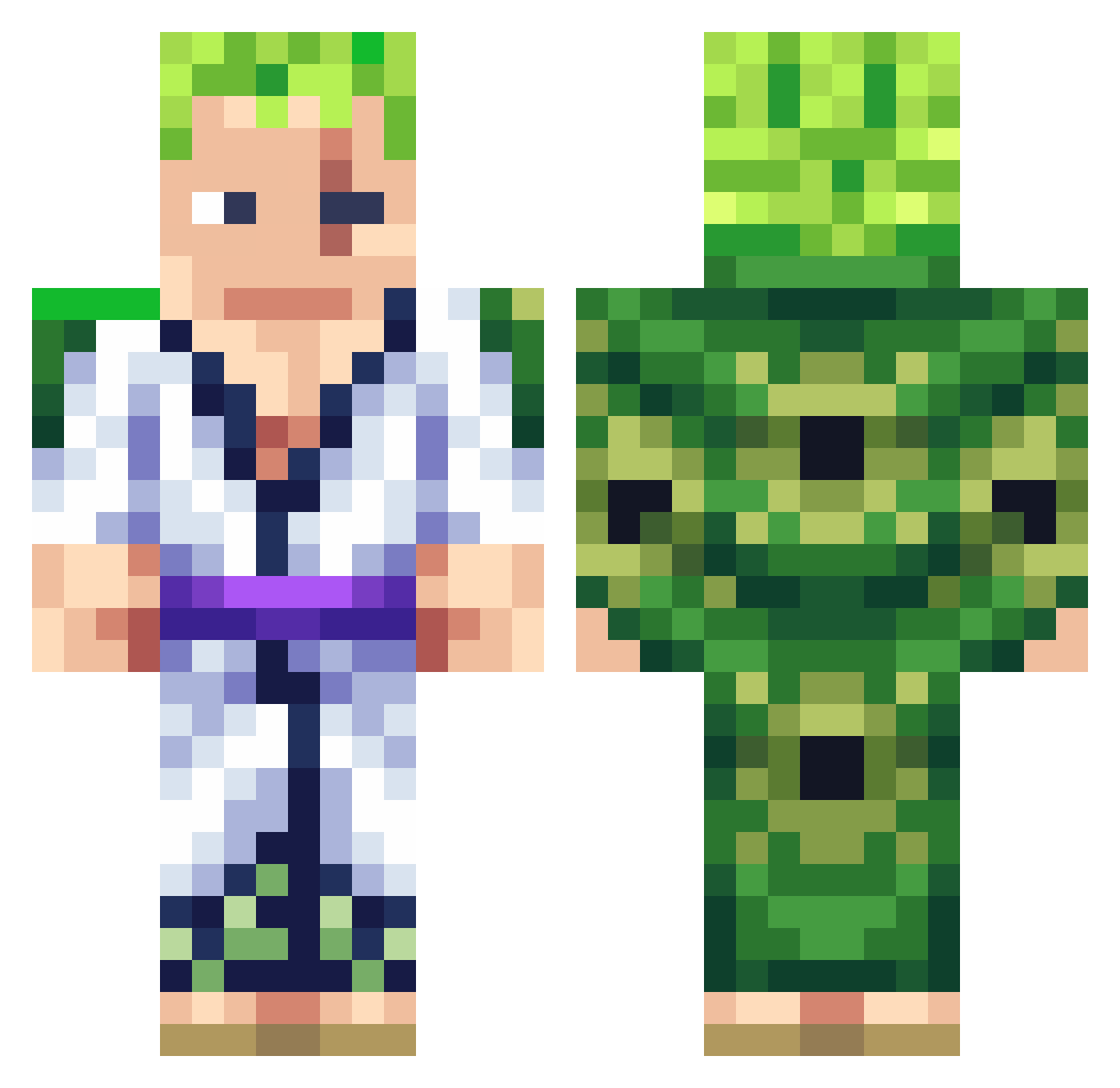 WulfReeper Minecraft skin, front and back view