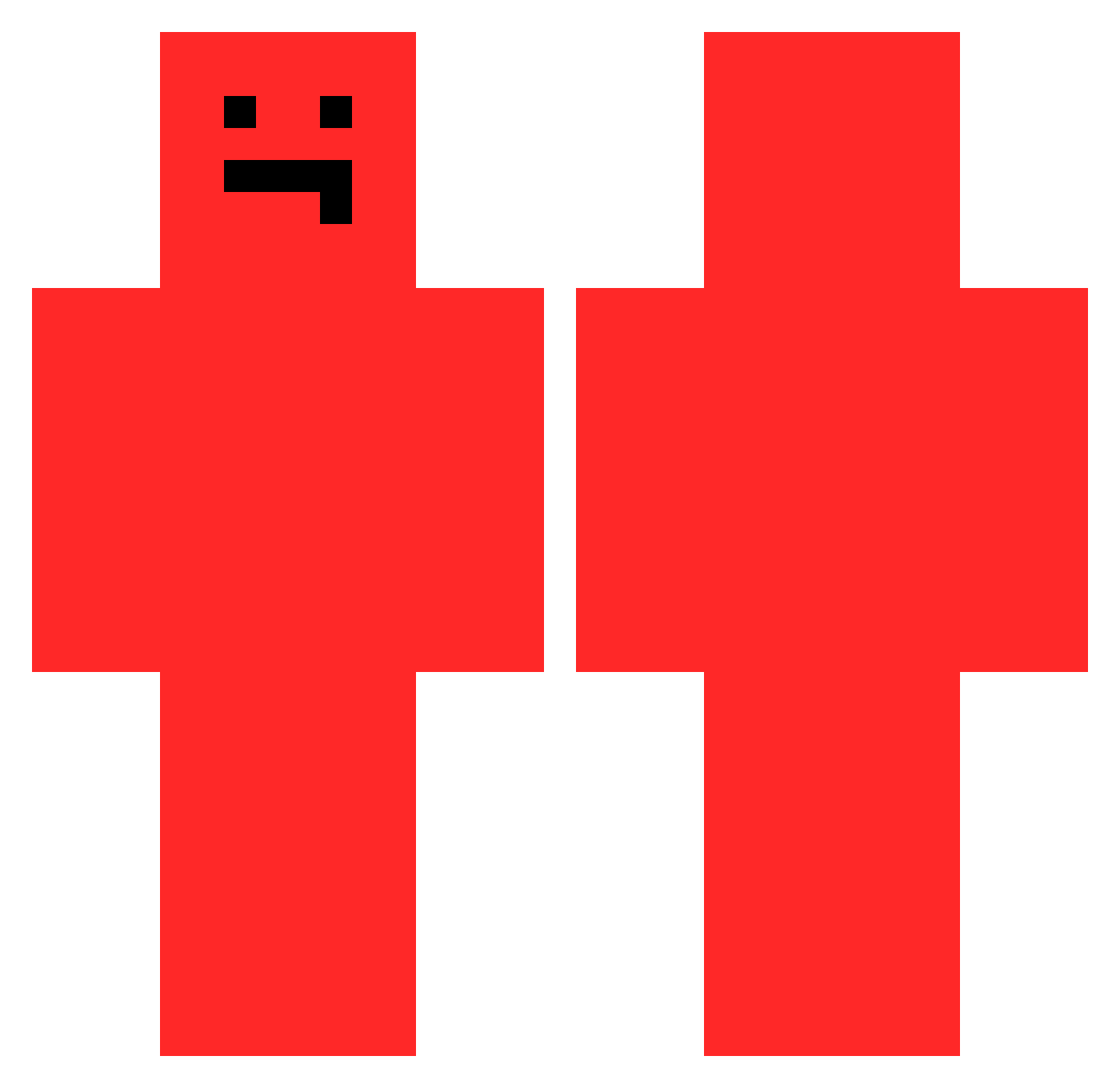 bug_AI Minecraft skin, front and back view