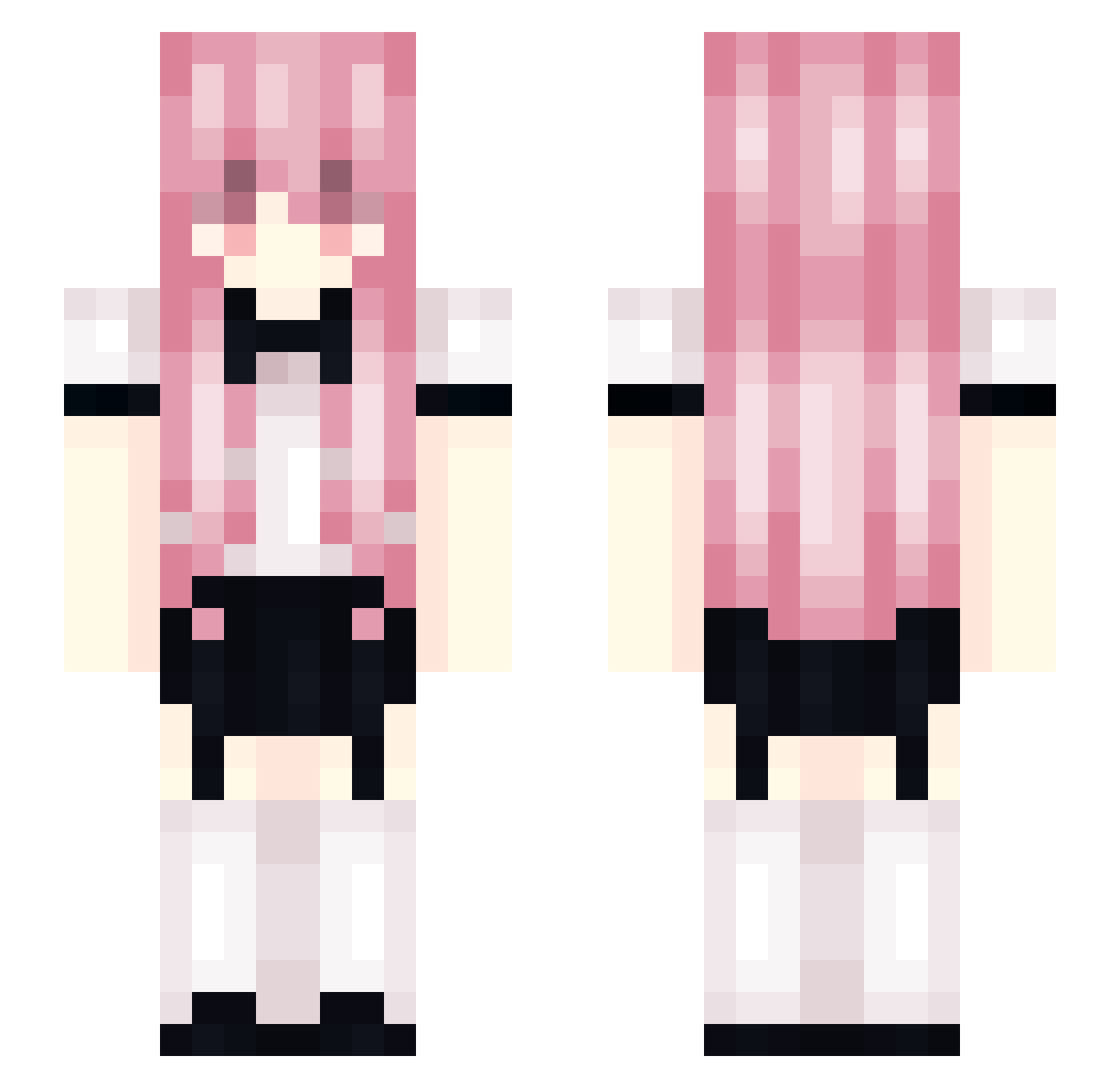 Choss01 Minecraft skin, front and back view