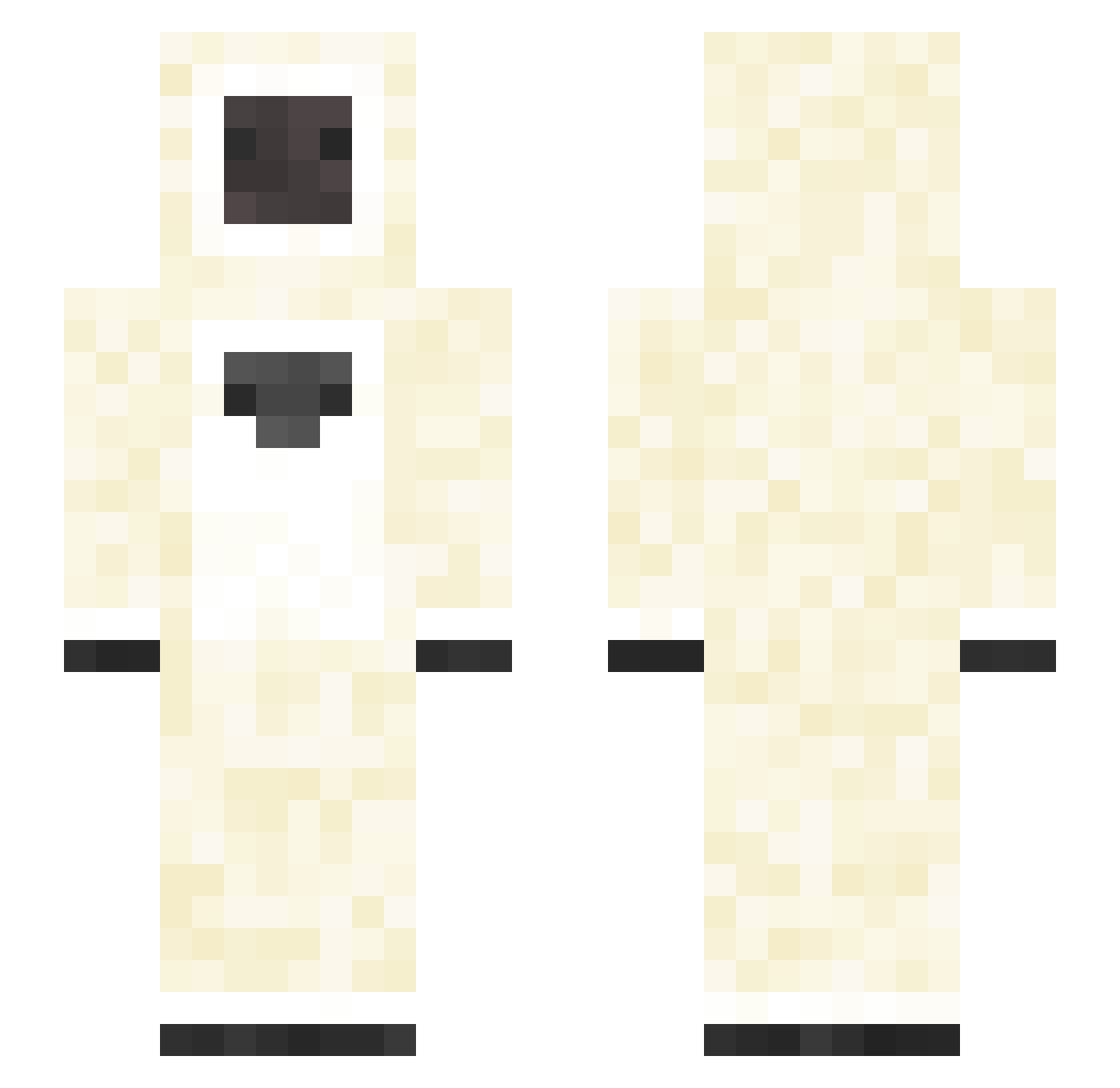 jeffml Minecraft skin, front and back view