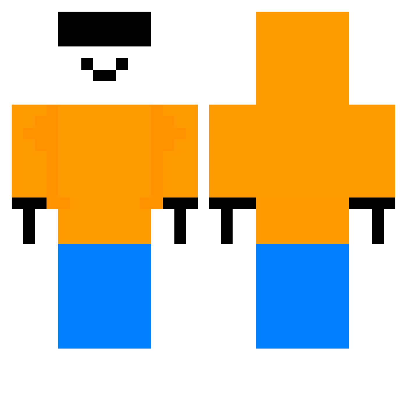 ceff7942 Minecraft skin, front and back view