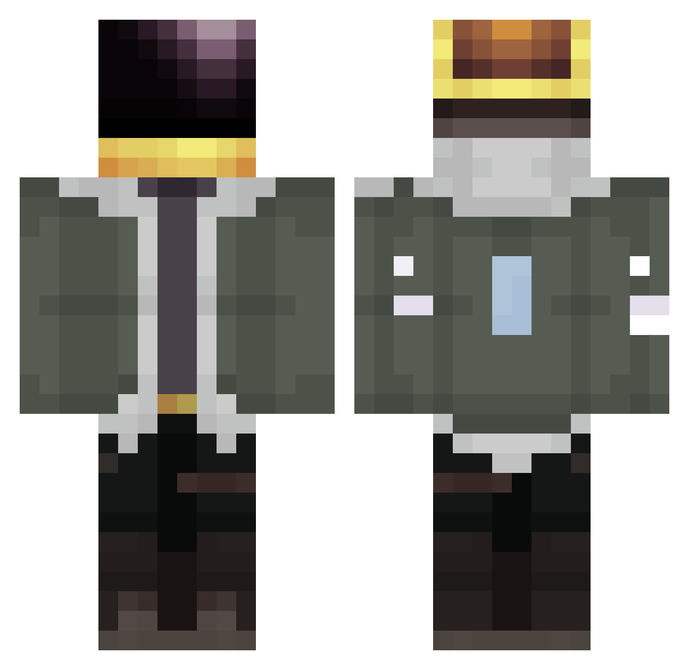 SlovoMark Minecraft skin, front and back view