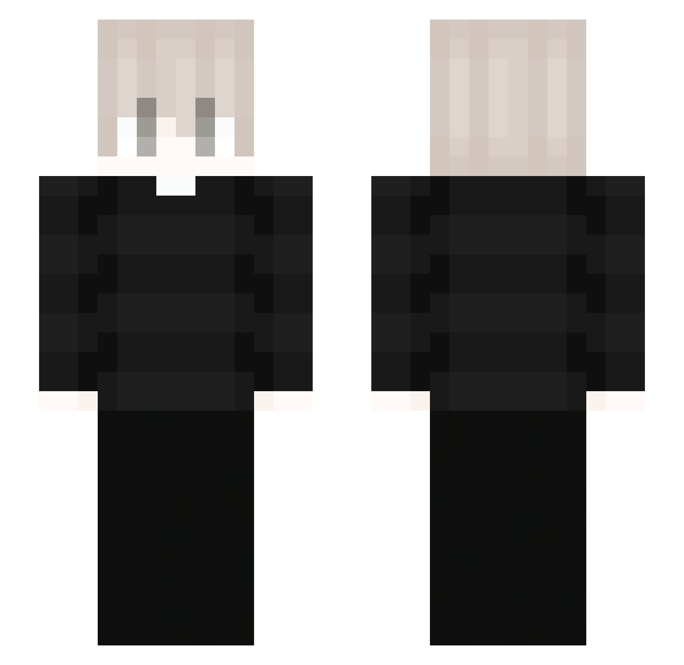 ethavn Minecraft skin, front and back view