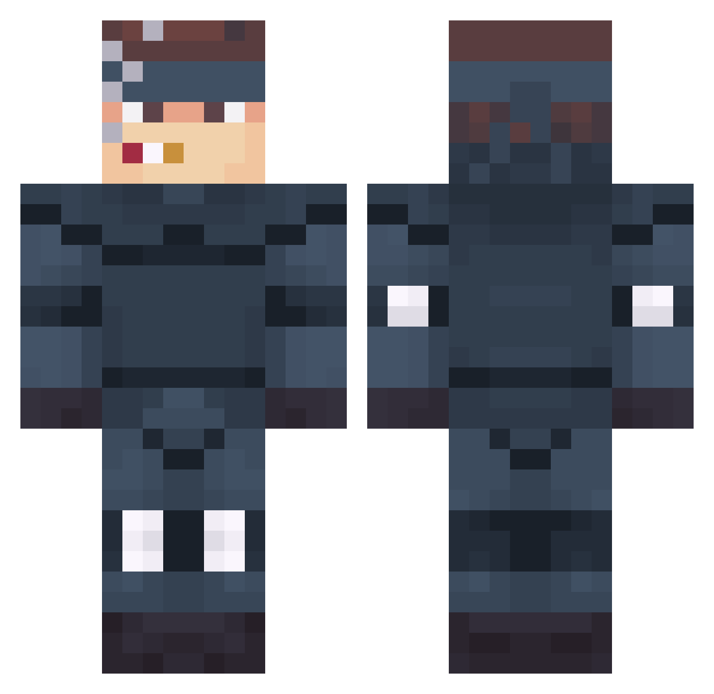 kila1 Minecraft skin, front and back view