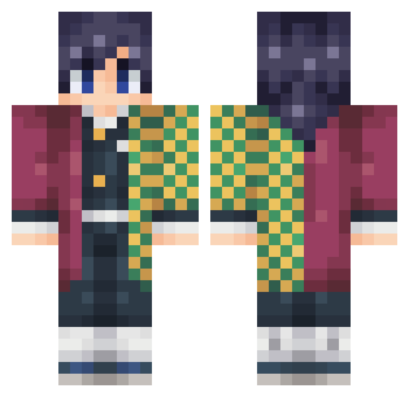 BorisMorales15 Minecraft skin, front and back view