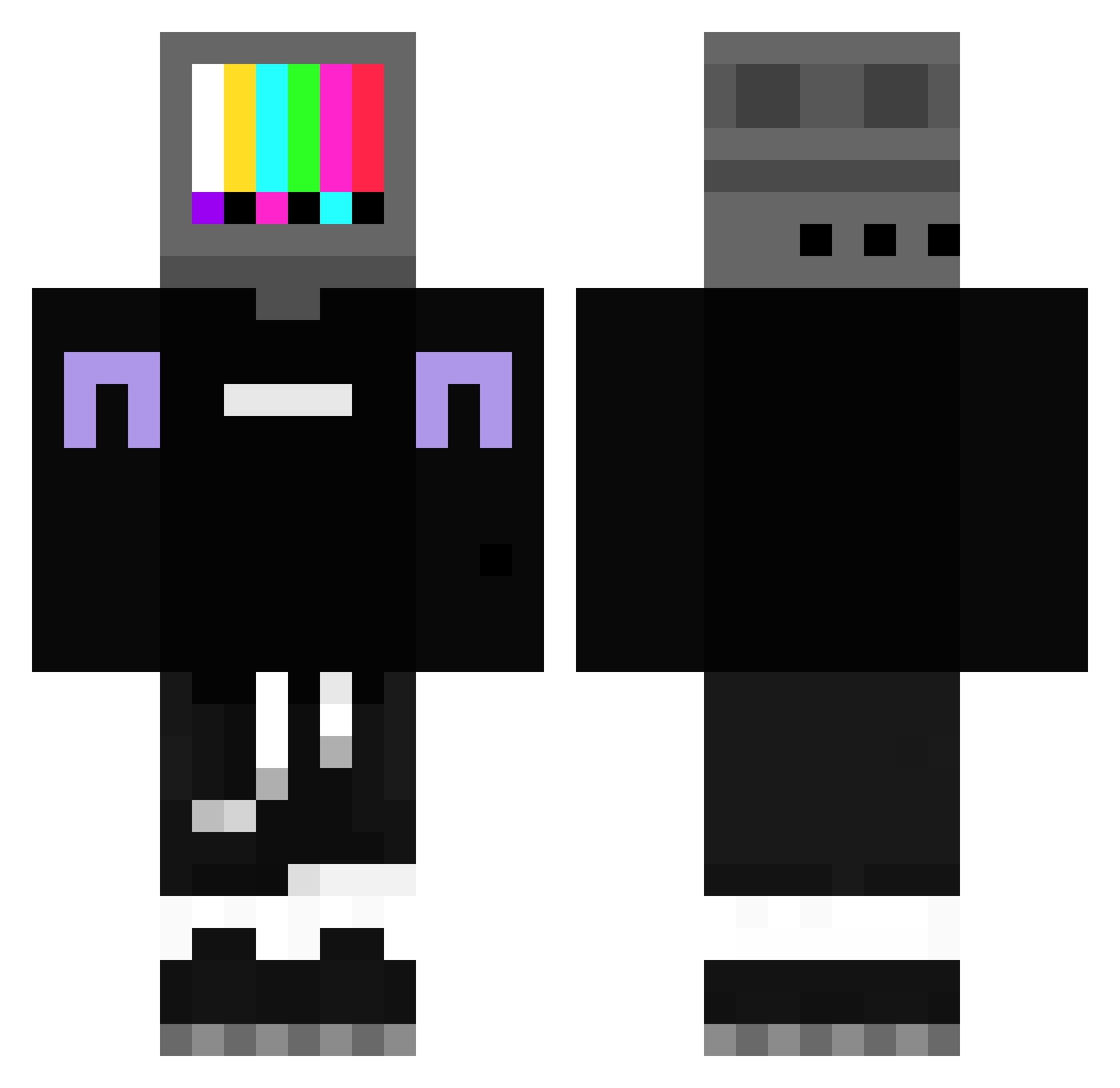 ItsYaBoyAj Minecraft skin, front and back view
