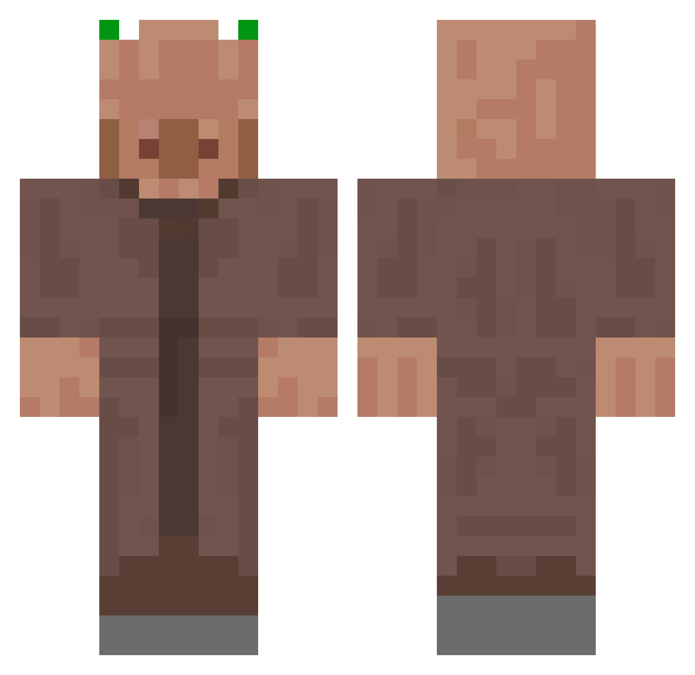ImAop Minecraft skin, front and back view