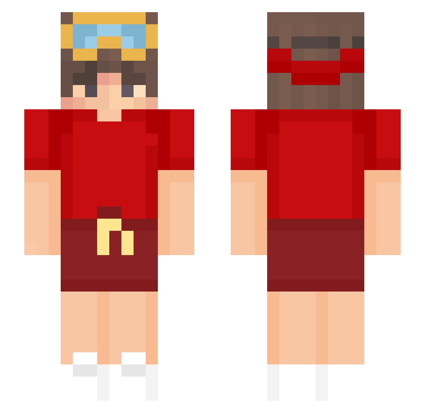 Datary Minecraft skin, front and back view