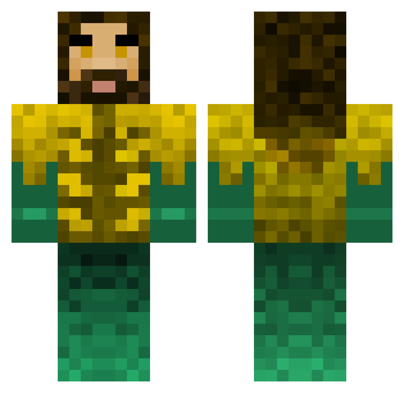 bibou155 Minecraft skin, front and back view