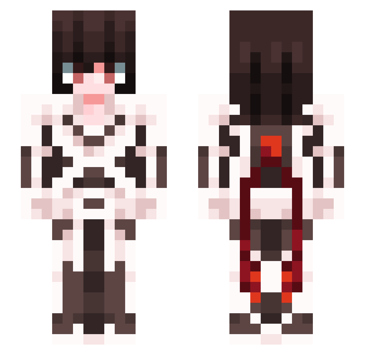 Rook_shark Minecraft skin, front and back view