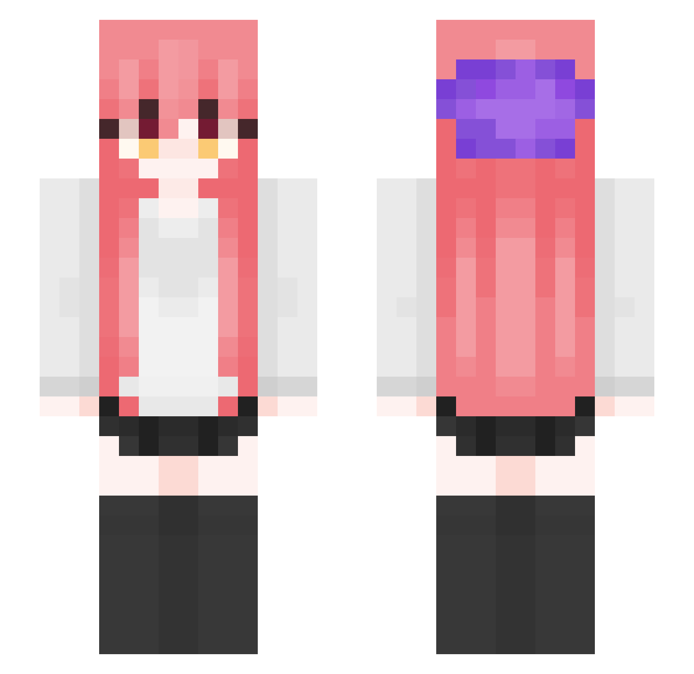 Pegatinaas Minecraft skin, front and back view