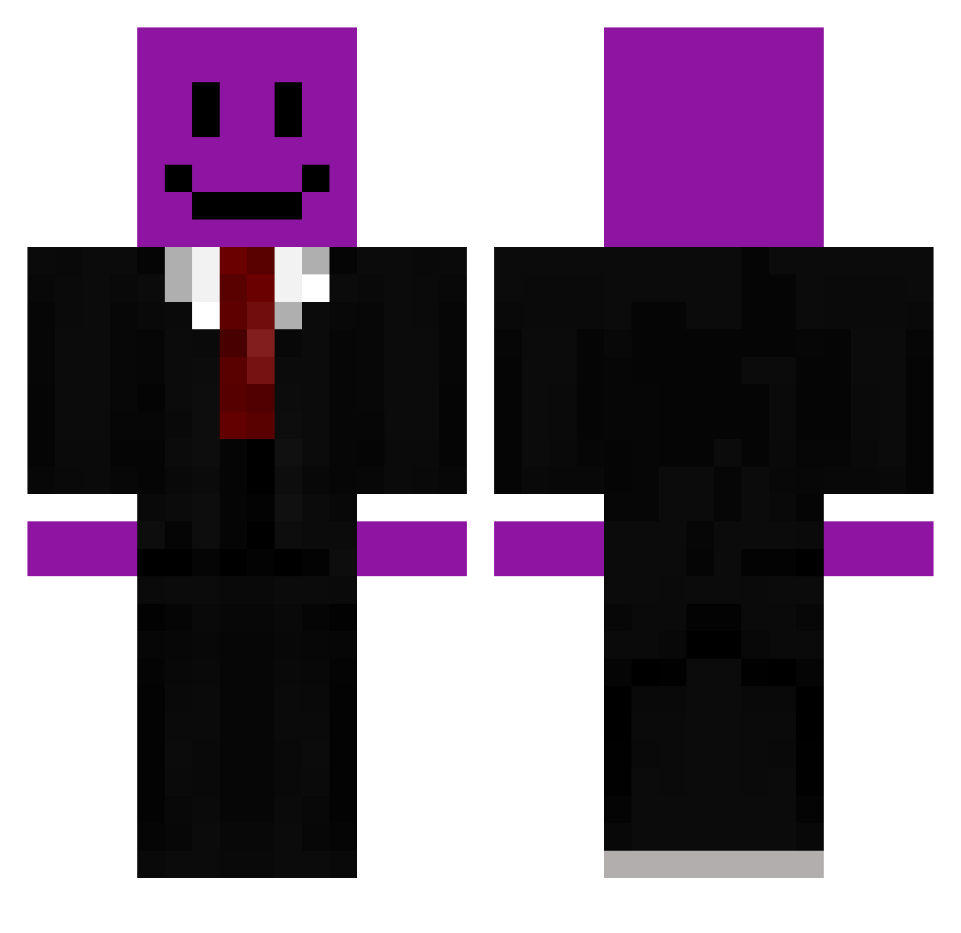 NonanteHuit Minecraft skin, front and back view