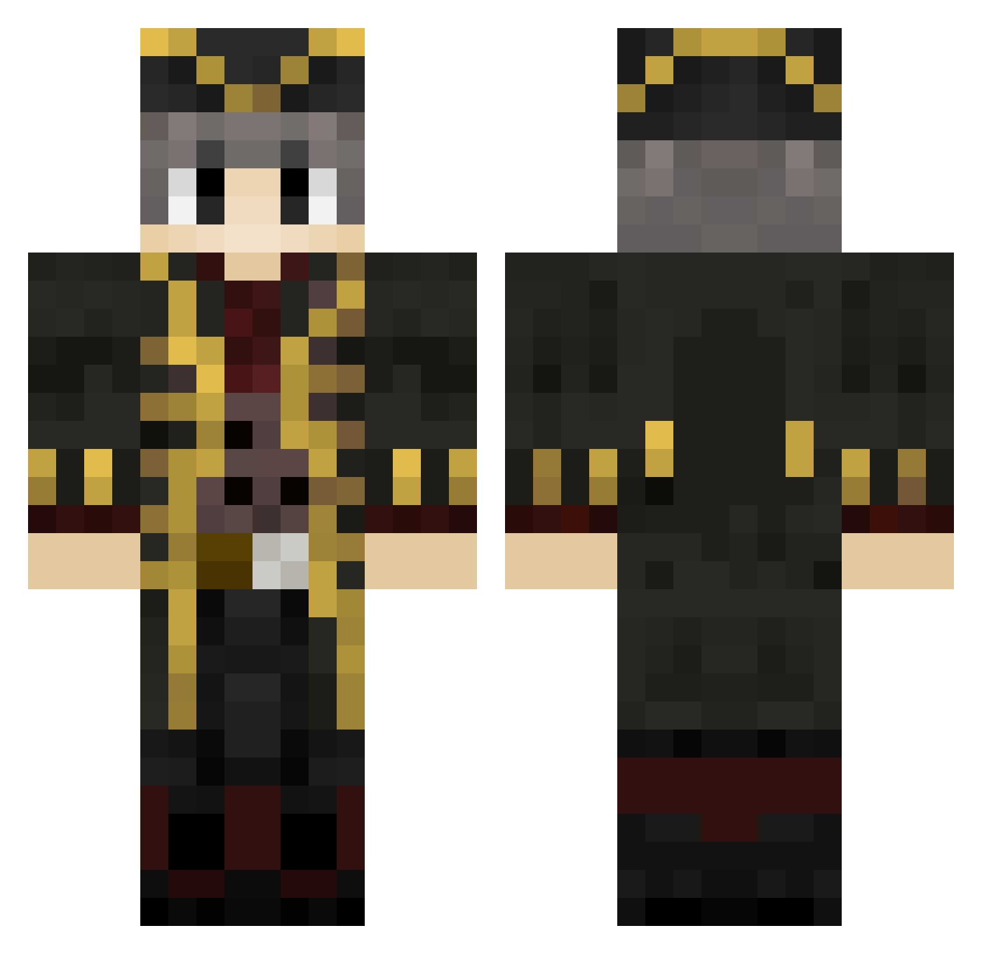 Phinley461112 Minecraft skin, front and back view