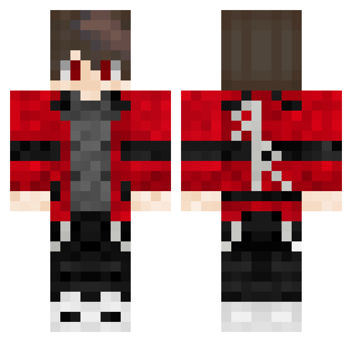 Red_dragoneel Minecraft skin, front and back view
