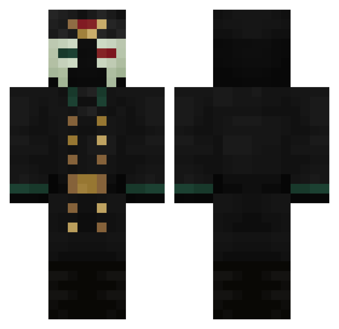 Salaisz Minecraft skin, front and back view