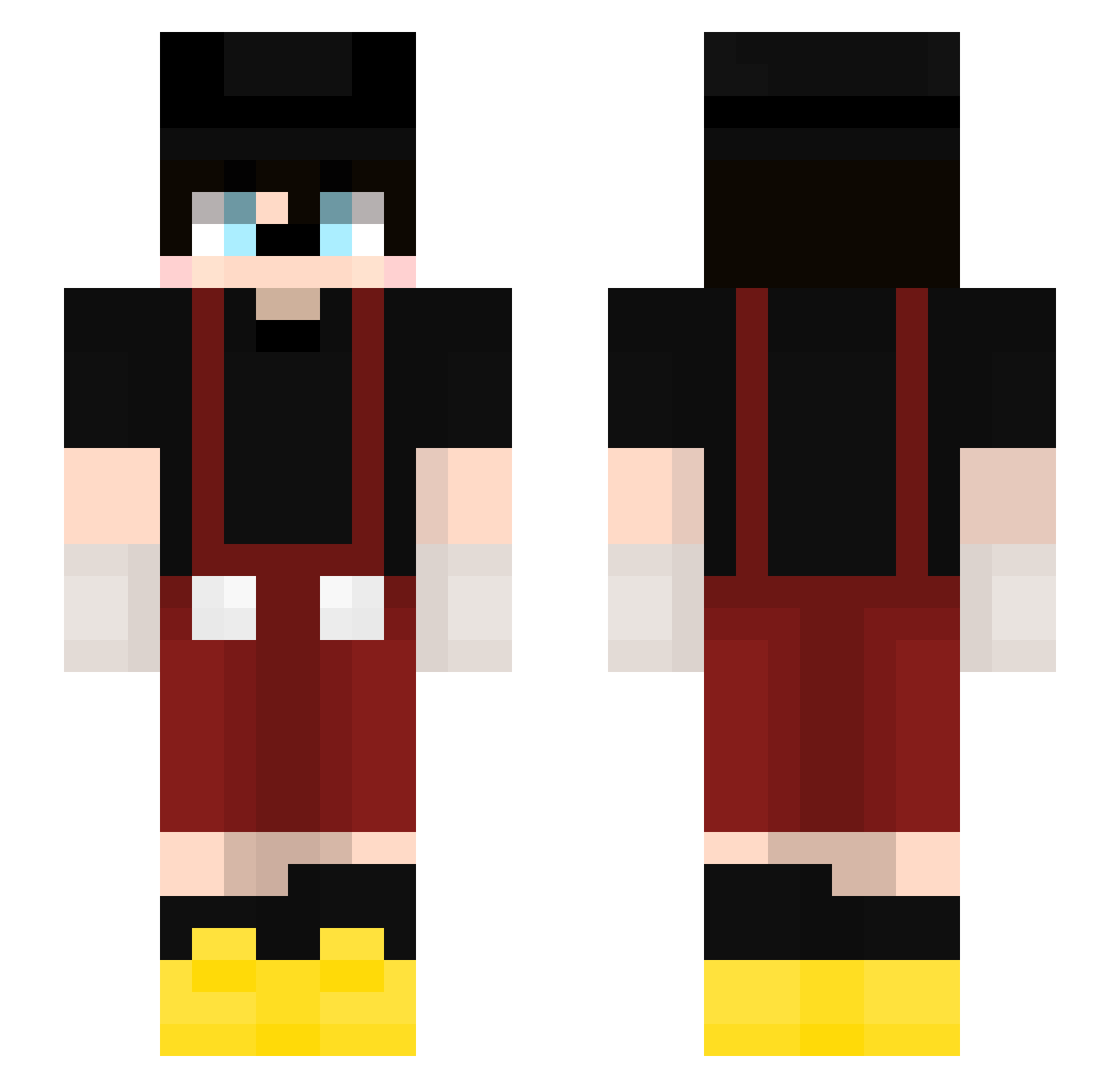Kuzan_77 Minecraft skin, front and back view