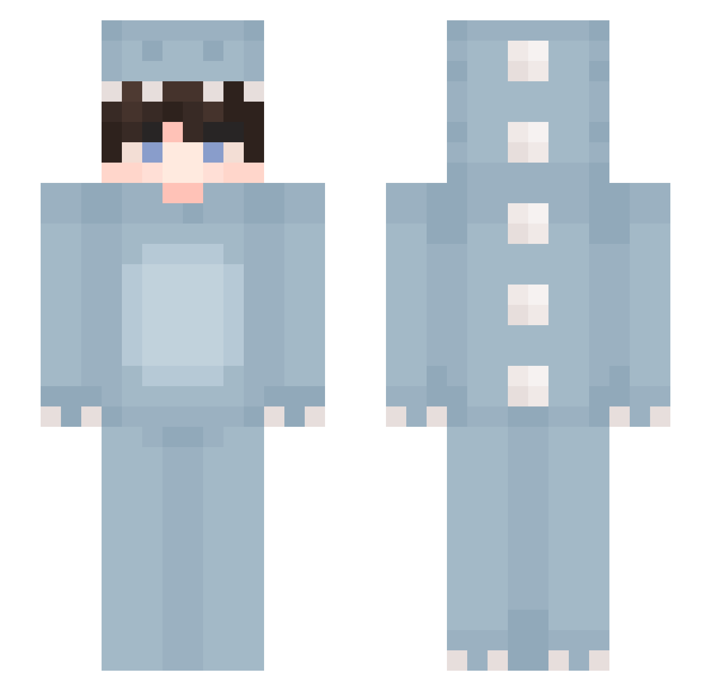 EpicPolitician Minecraft skin, front and back view