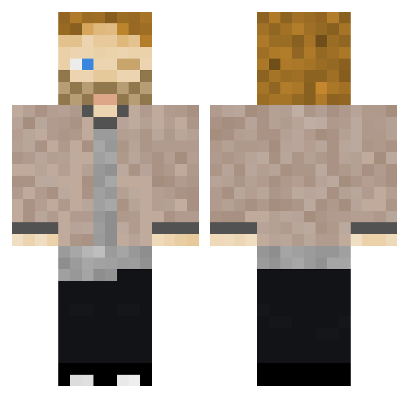sprunkkk Minecraft skin, front and back view