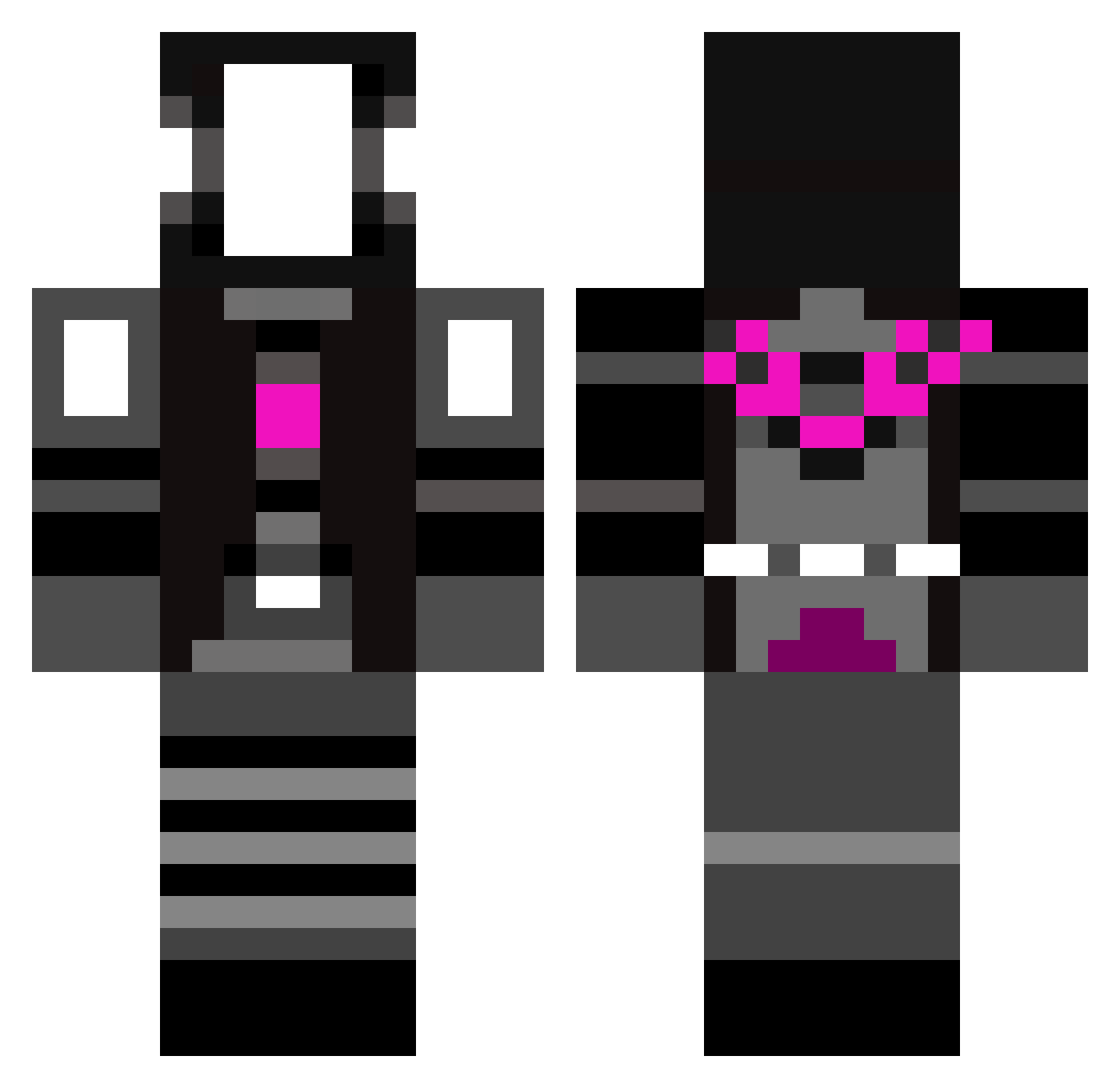 BerkinDevrim Minecraft skin, front and back view