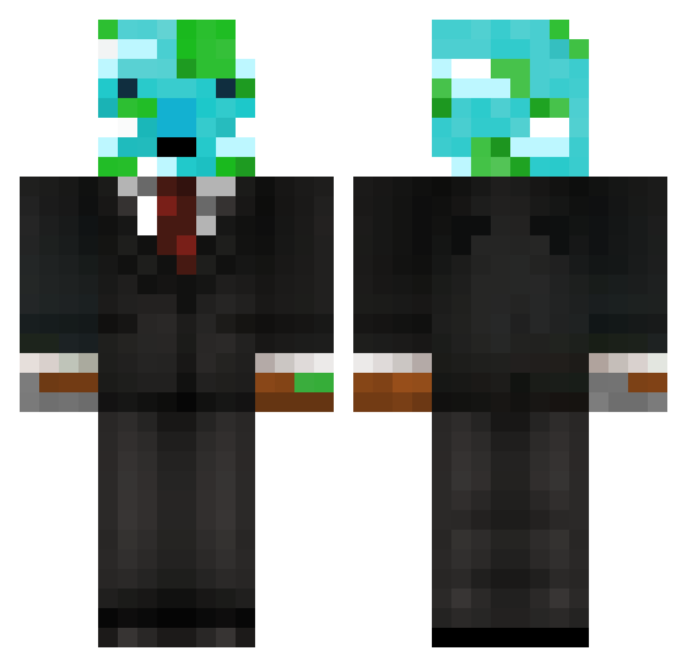 GamingGuy2007 Minecraft skin, front and back view