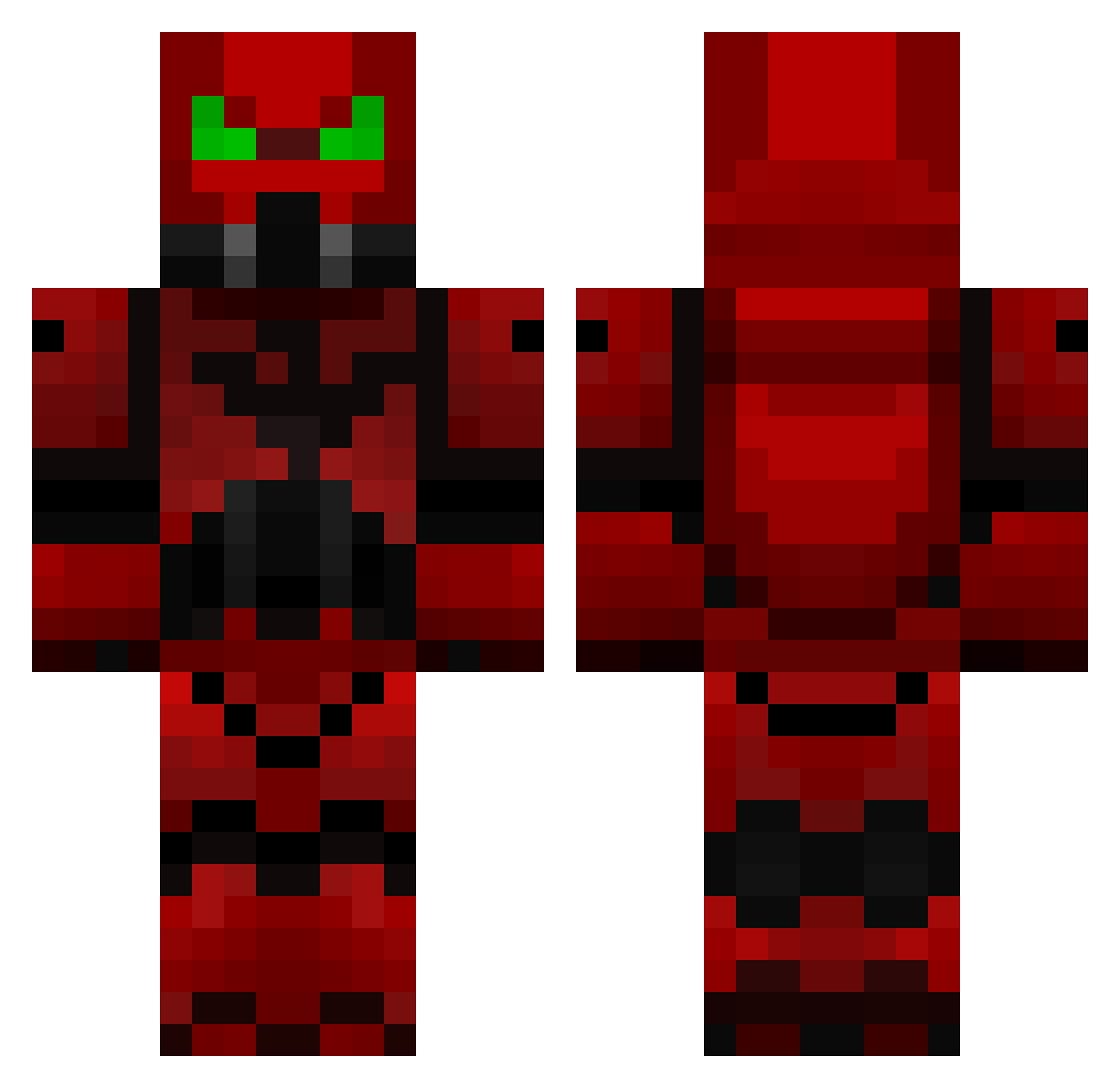 Linch503 Minecraft skin, front and back view