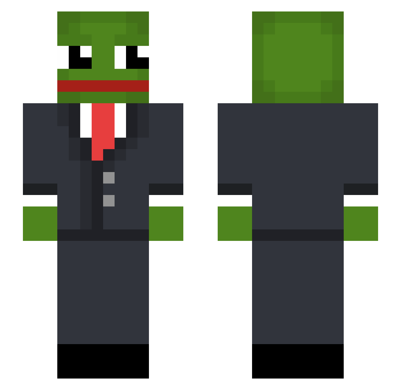 cinamonrols Minecraft skin, front and back view