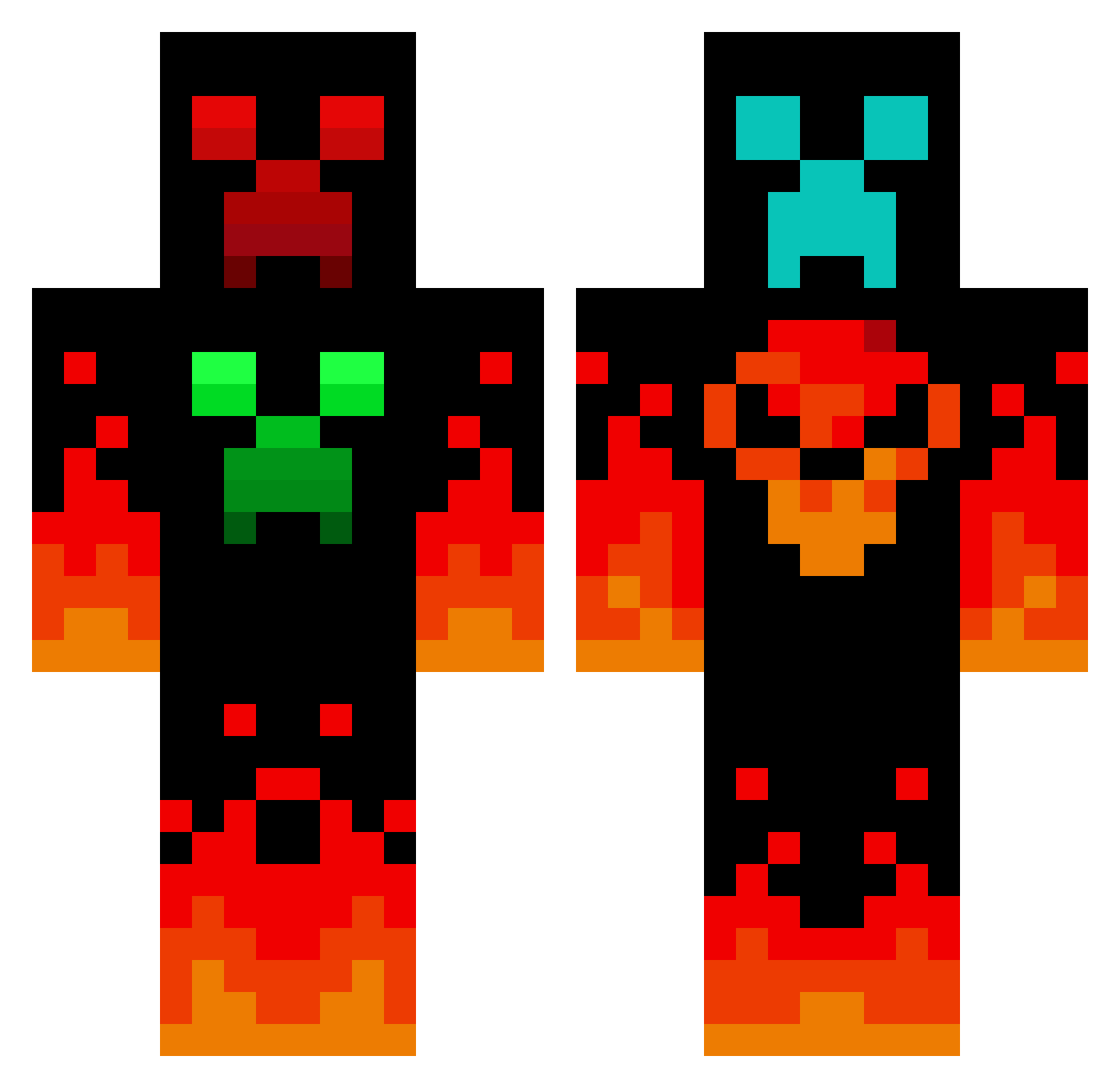 Art9915 Minecraft skin, front and back view