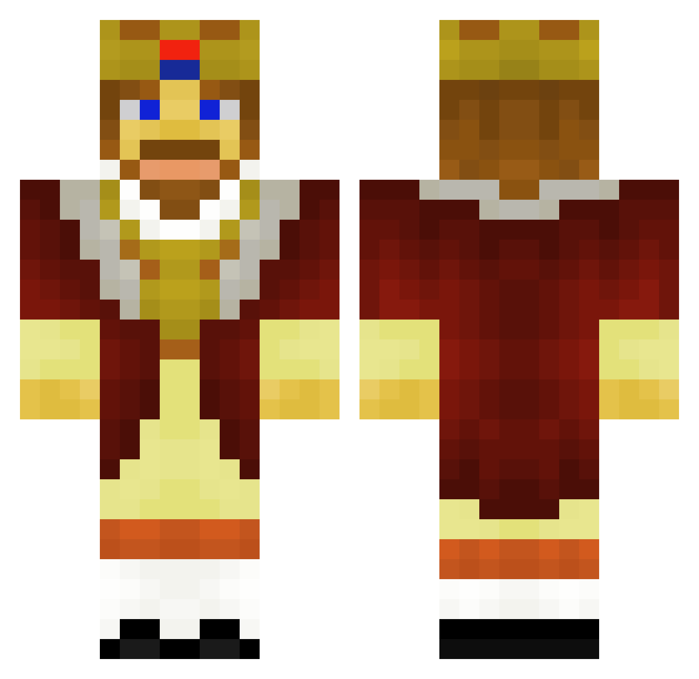 NordiskaLejonet Minecraft skin, front and back view