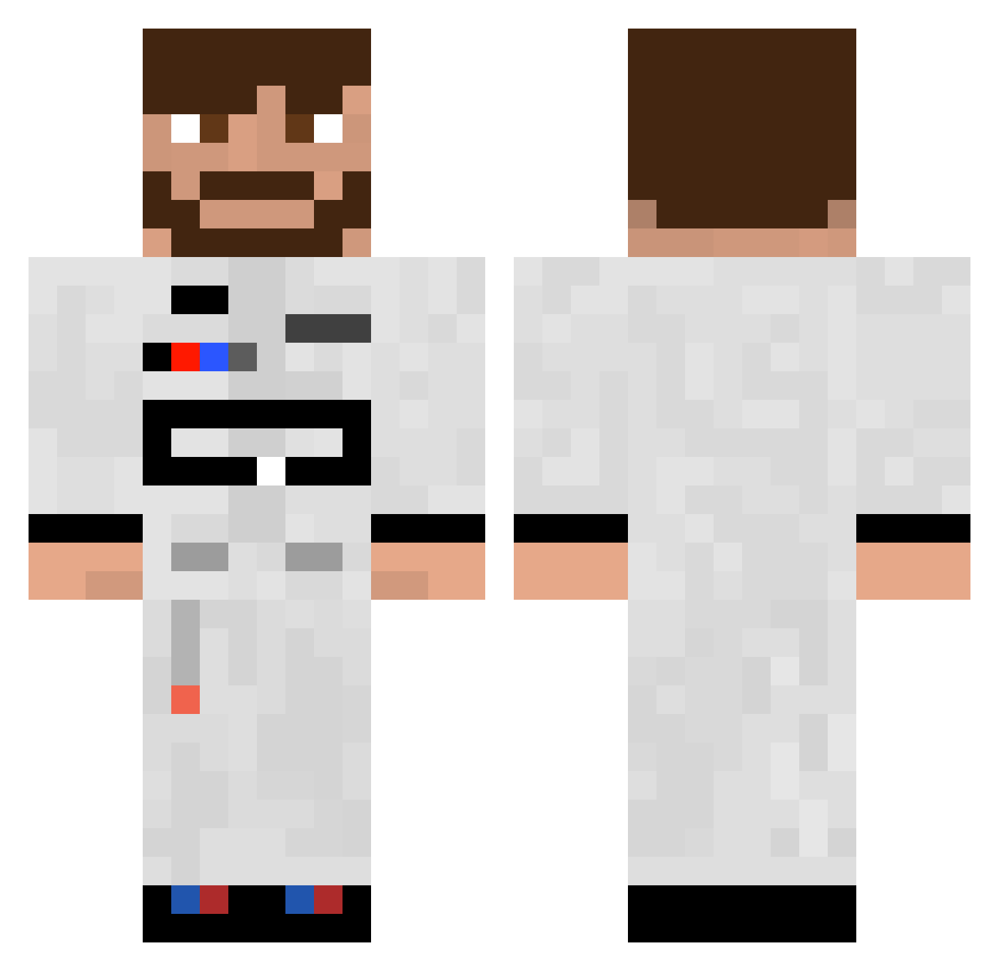 Gyuszkow Minecraft skin, front and back view