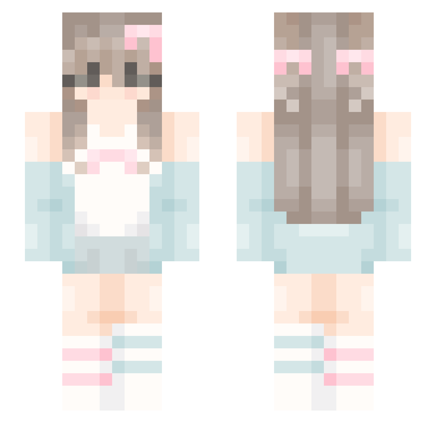 iiPandora Minecraft skin, front and back view